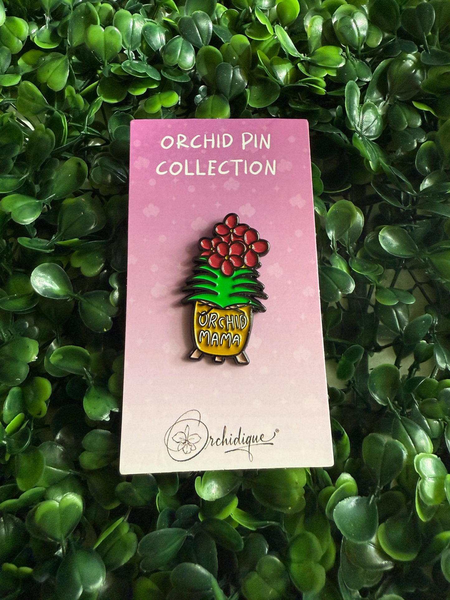 Orchid Lover Pin- Vanda Orchid Flower Enamel Pin • Floral Pin Collector Item • Orchid Charm • Pins and Badges