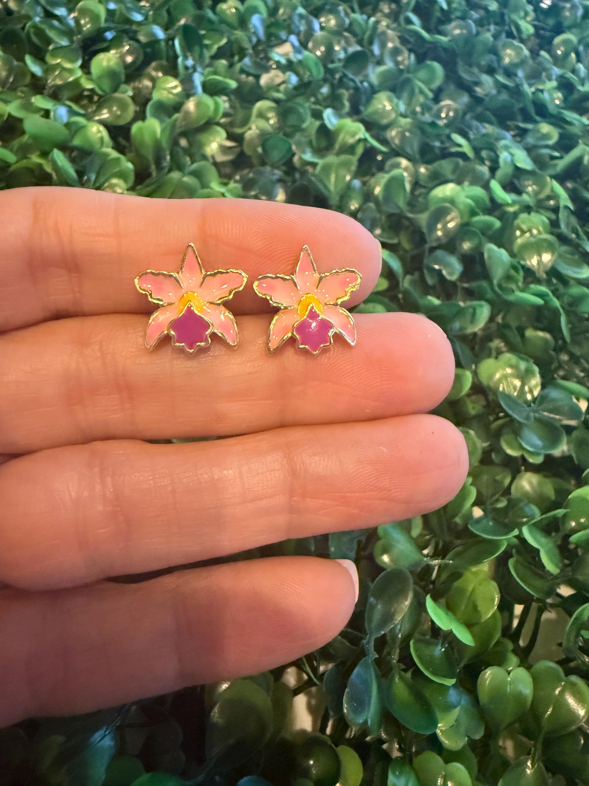 Cattleya Pink Sian Orchid Jewelry Set • 14k Gold Orchid Choker Necklace • Orchid Earrings • Orchid Ring • La Colombiana Inspired Collection