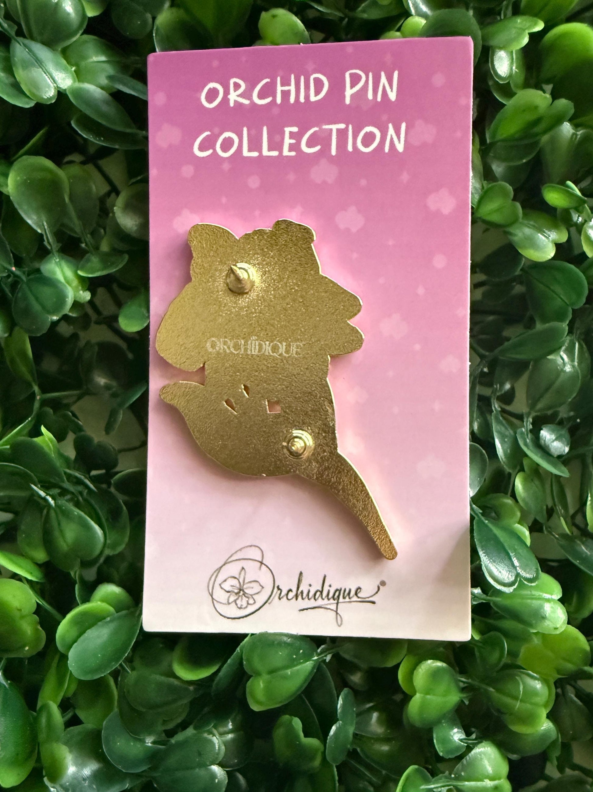 Large Cattleya Enamel Pin- Orchid Flower Enamel Pin • Lime Flower Orchid Collector Item