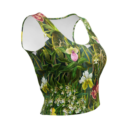 Orchid Flower Women&#39;s Top • Floral Gardening Tee • Orchid Lover Gift • Women&#39;s Tank Top- Floral Cropped Top- Orchid Flowers T-Shirt