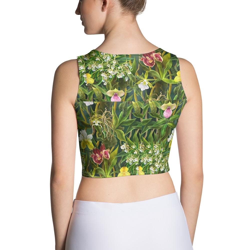 Orchid Flower Women&#39;s Top • Floral Gardening Tee • Orchid Lover Gift • Women&#39;s Tank Top- Floral Cropped Top- Orchid Flowers T-Shirt