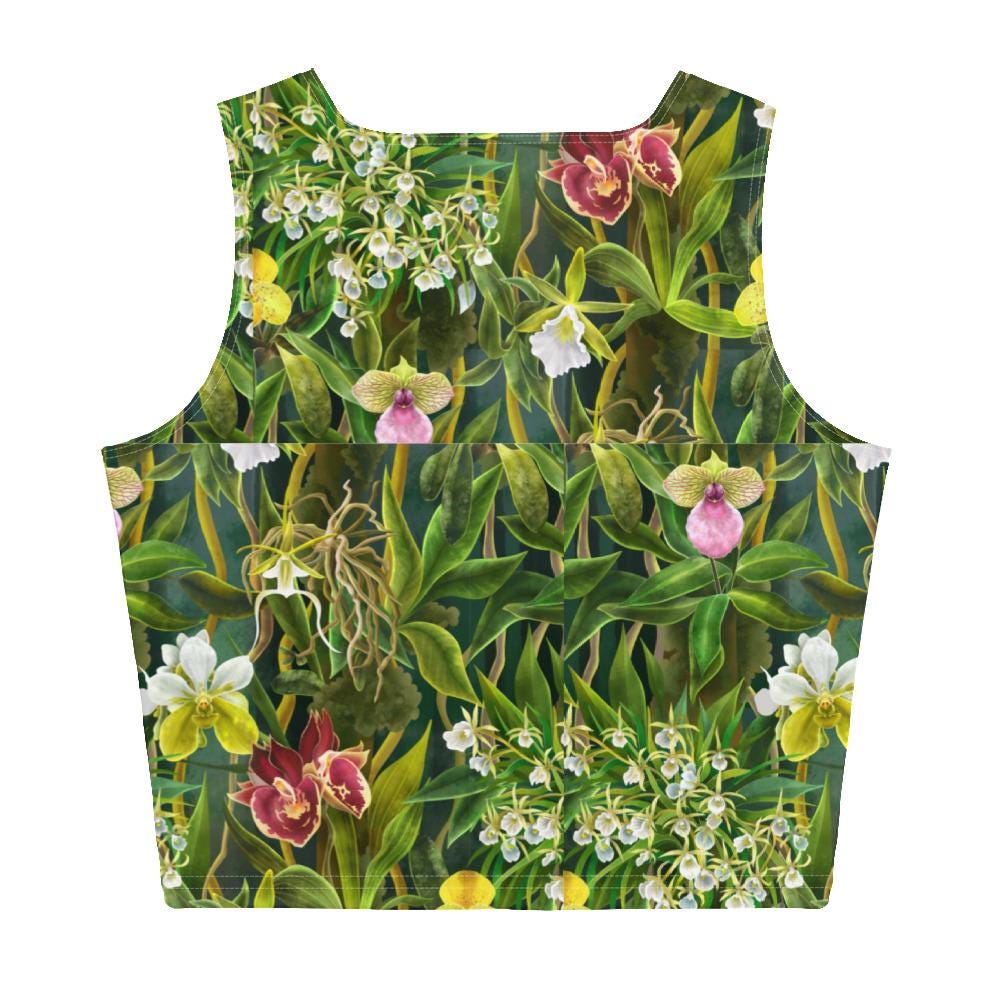 Orchid Flower Women&#39;s Top • Floral Gardening Tee • Orchid Lover Gift • Women&#39;s Tank Top- Floral Cropped Top- Orchid Flowers T-Shirt