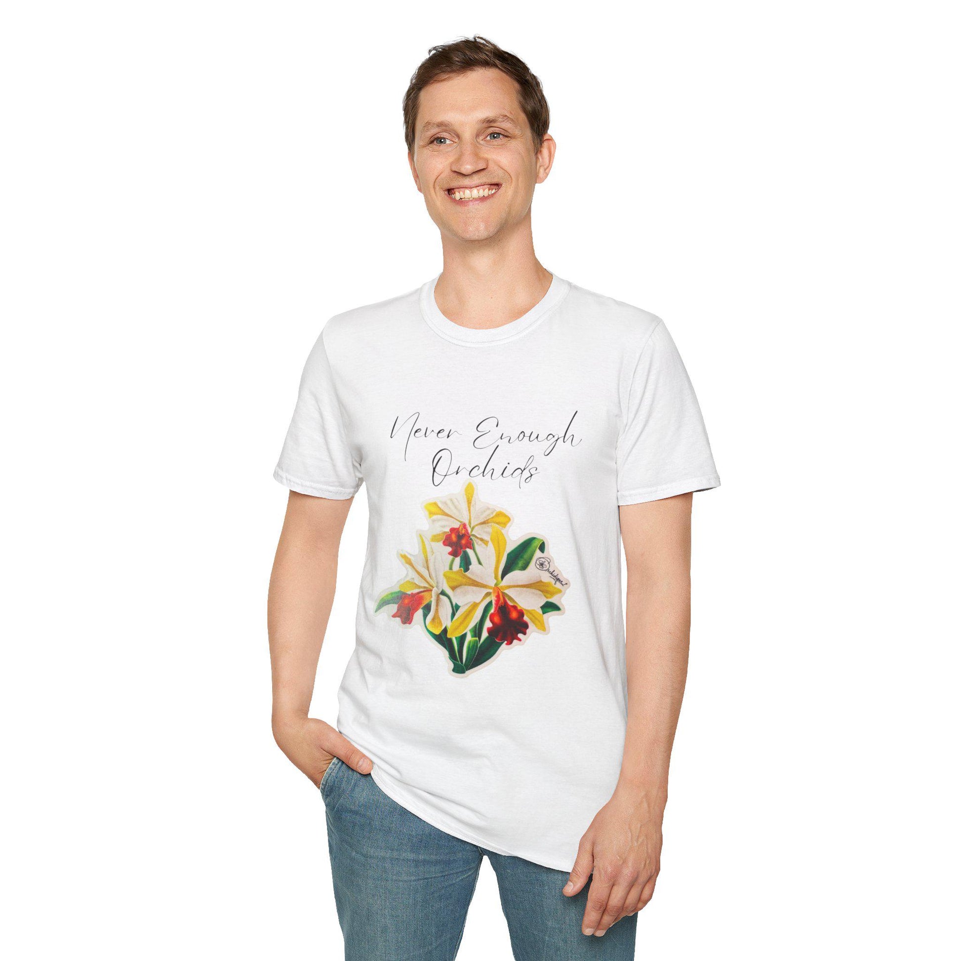 Never Enough Orchids T-Shirt, Floral Graphic Tee, Gift for Plant Lovers, Nature Lover Shirt, Birthday Gift, Spring Fashion