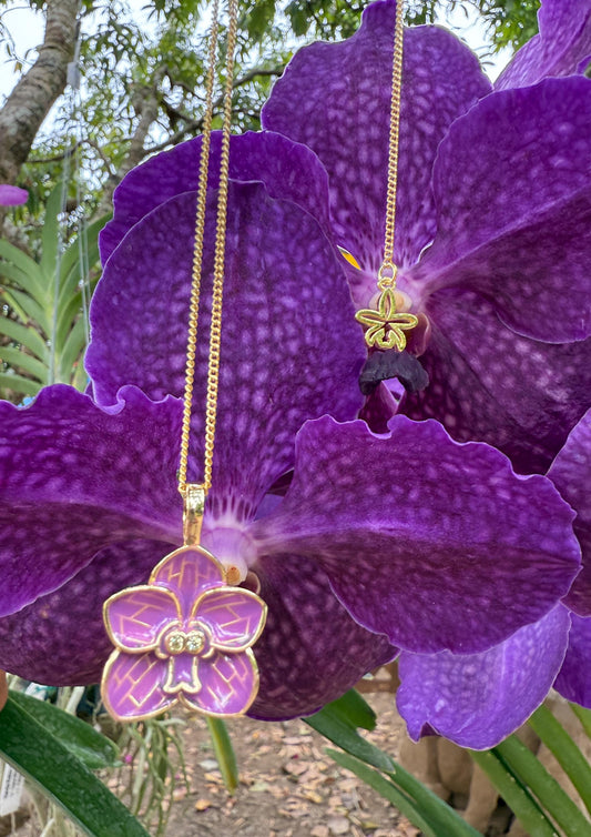 Blue or Purple Orchid Vanda Flower Jewelry • Vanda Bloomers Collection • Earrings, Pendant or Ring Gift for Her