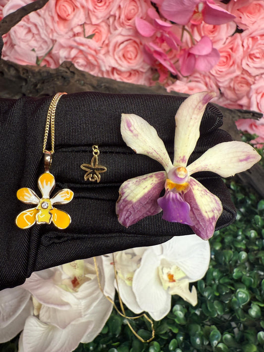 Vanda Butterfly Orchid Vanda Flower Pendant Jewelry • Vanda Muse Collection • Ring Gift for Her
