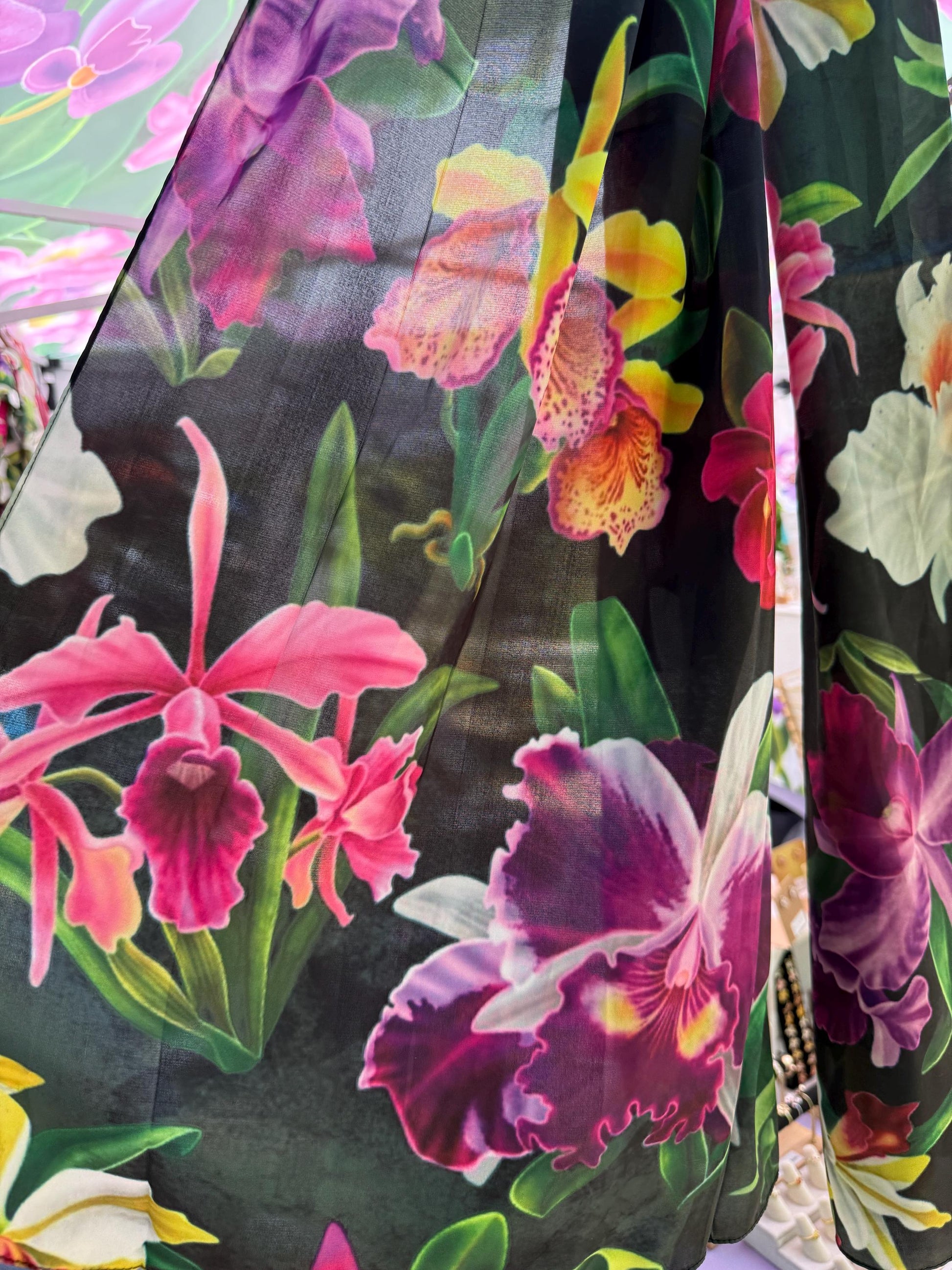 Orchidique Wild Orchid Blooms Scarf