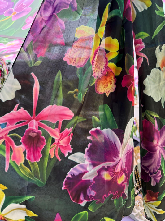 Orchidique Wild Orchid Blooms Scarf