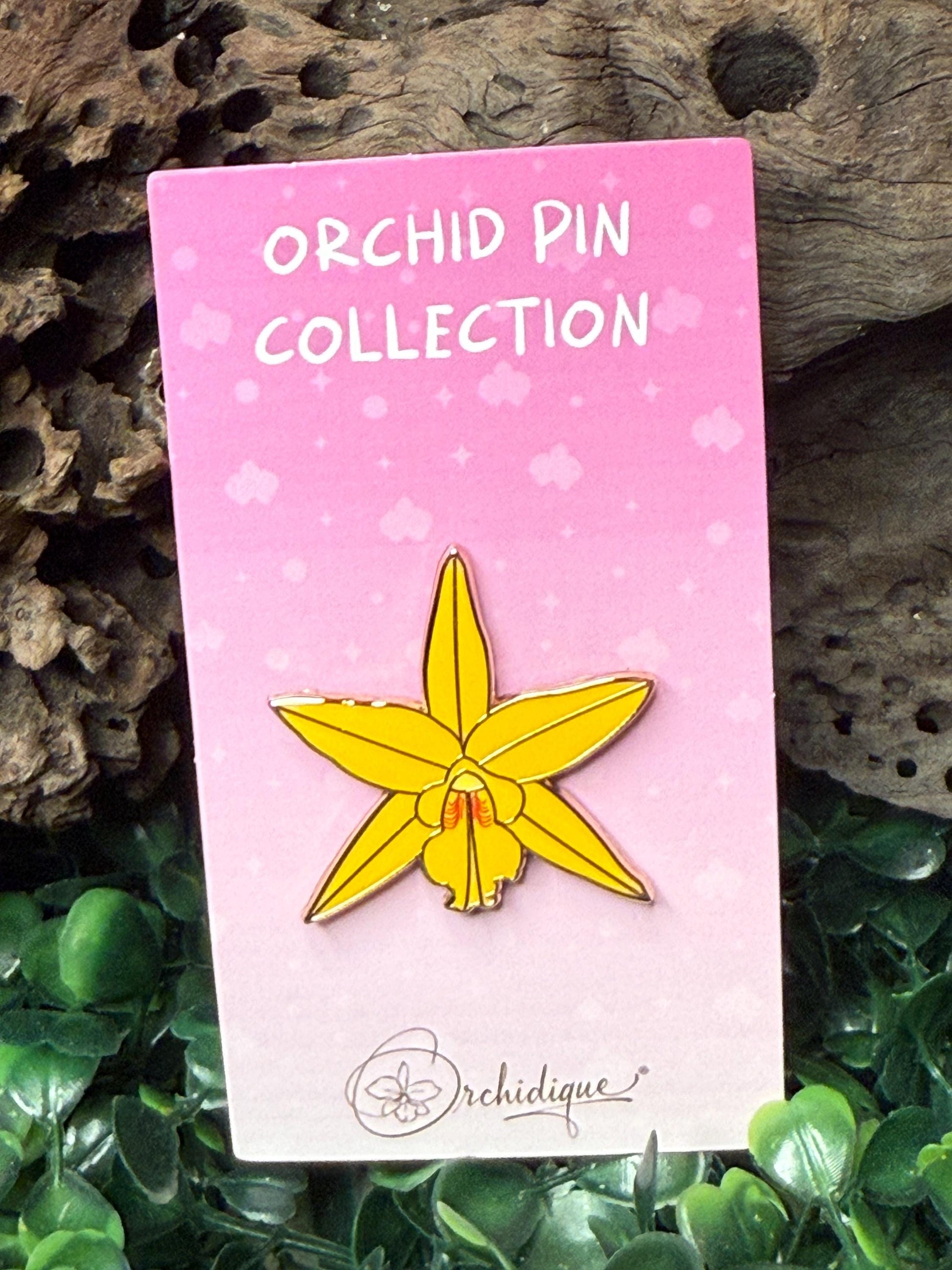 Laelia Enamel Pin- Orchid Flower Enamel Pin • Flower Orchid Collector Item