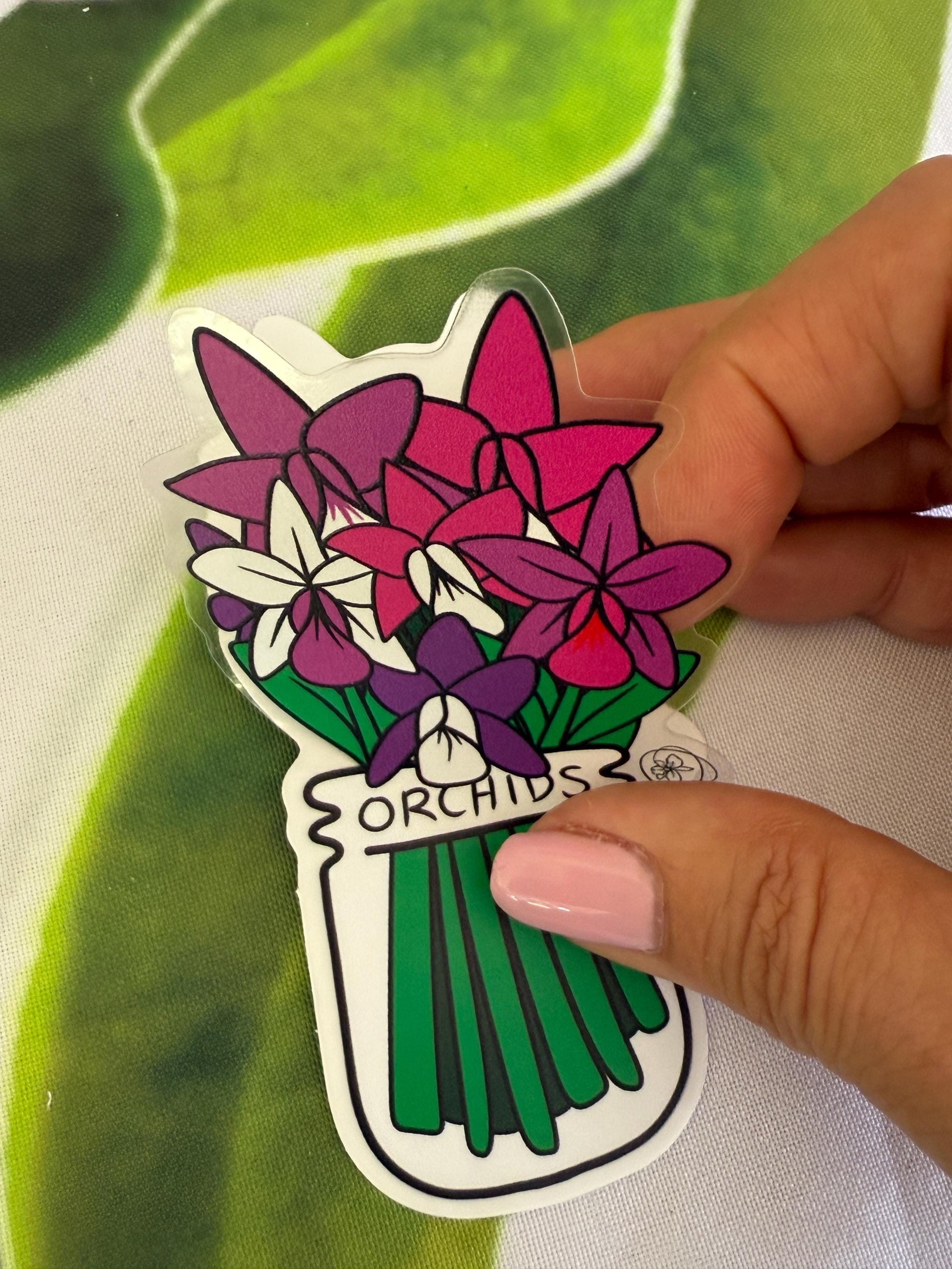 Orchid Bouquet of Cattleyas Sticker