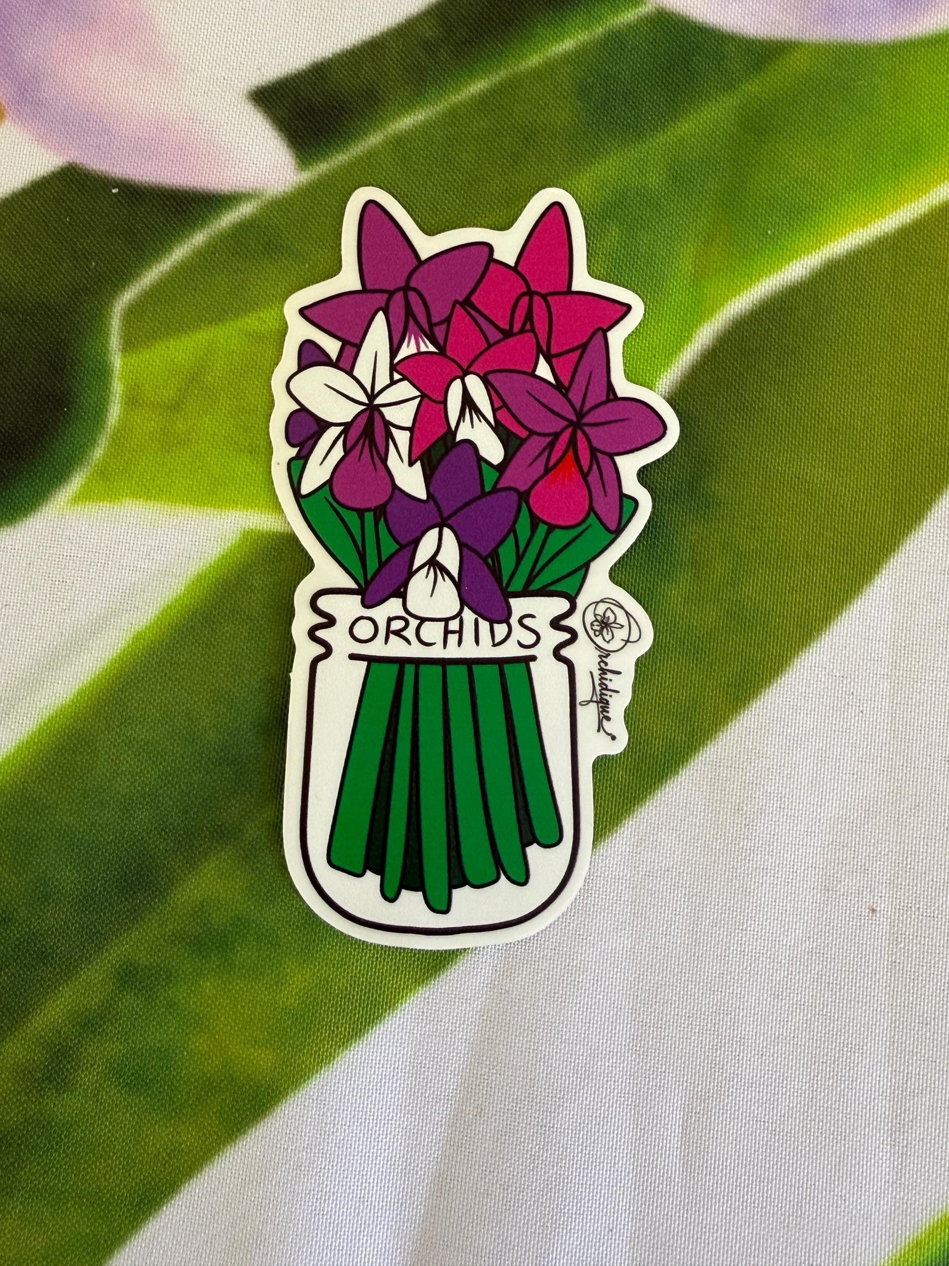 Orchid Bouquet of Cattleyas Sticker