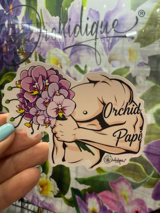 Orchid Papi Muscle Man Sticker
