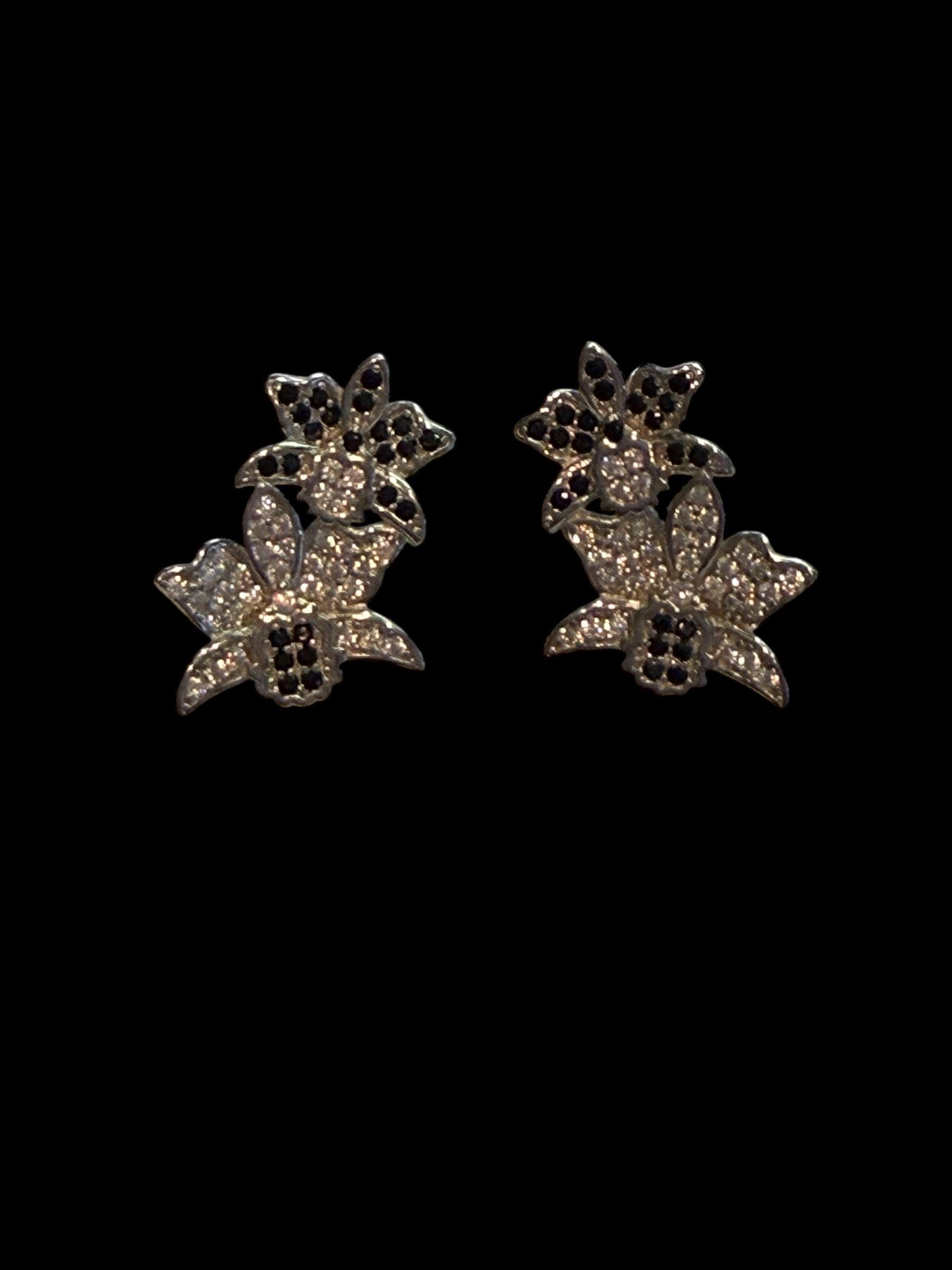 Shimmer Me Cattleya Soulmates Earrings, Pink and White Zircons