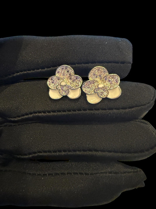 Vanda Glow Collection • Purple and White Orchid Jewelry • Unique Jewelry Gift for Orchid Lovers