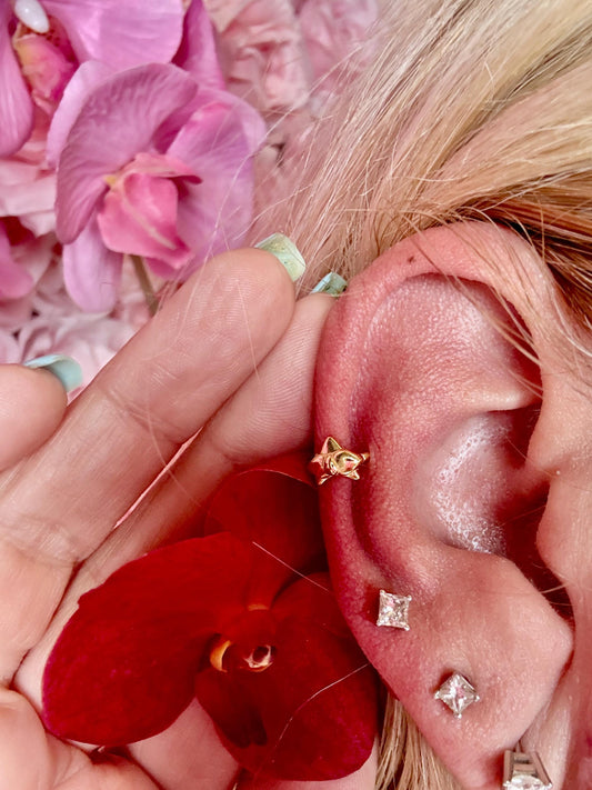 Dainty Phalaenopsis Ear Cuff • Cuff Gold Orchid Flower • Minimalist Jewelry