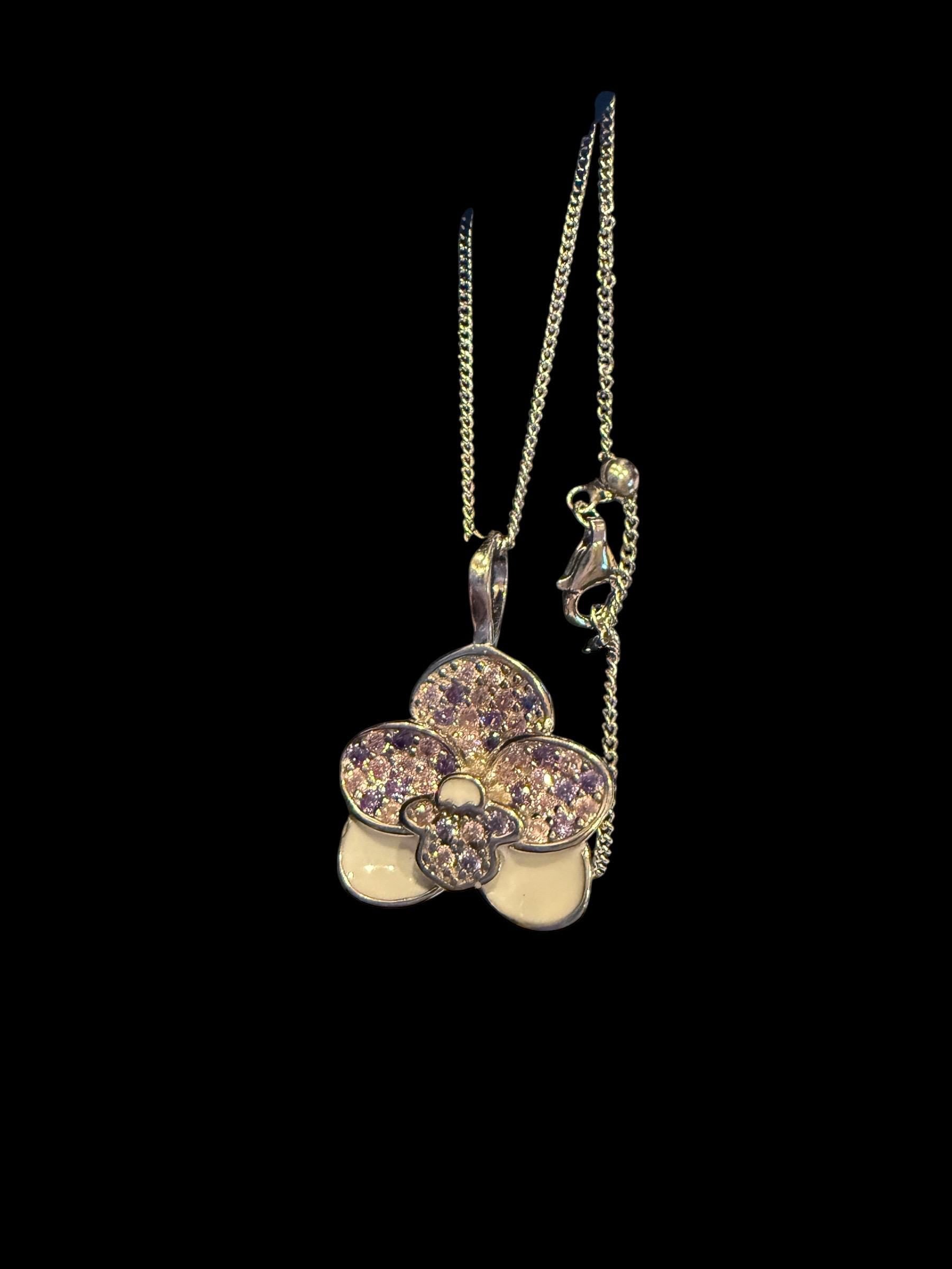 Vanda Glow Collection • Purple and White Orchid Jewelry • Unique Jewelry Gift for Orchid Lovers