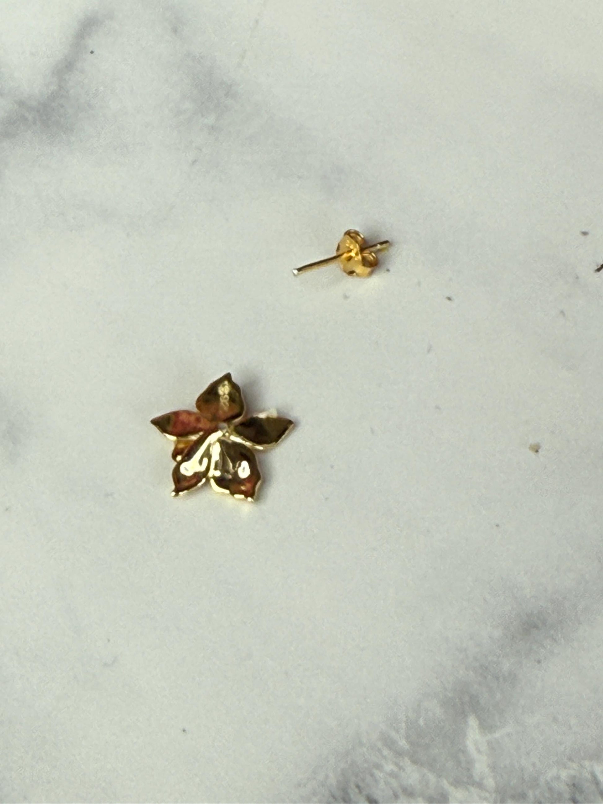 Gold Orchid Earrings • Gold Plated Orchid Studs • Elegant Flower Jewelry
