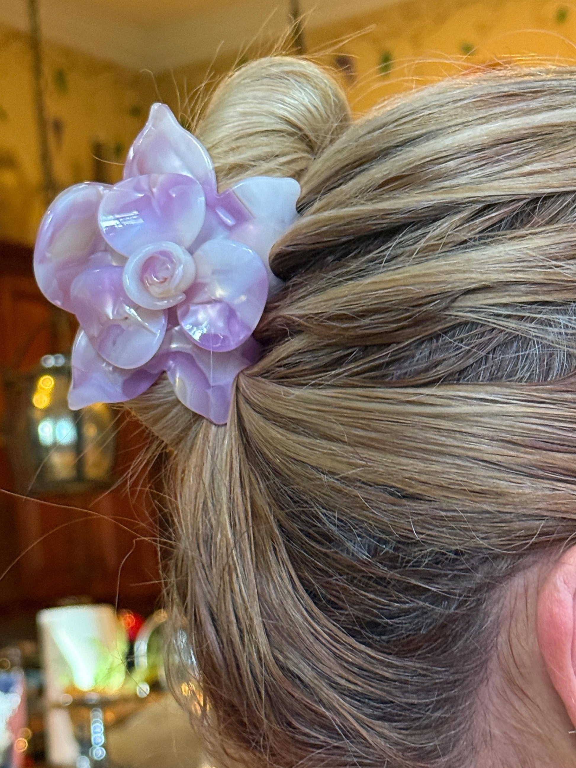Orchid Hair Claw • Purple Orchid Hair Claw Clip • Wedding Hair Piece • Tropical Orchid Acetate Claw Clip