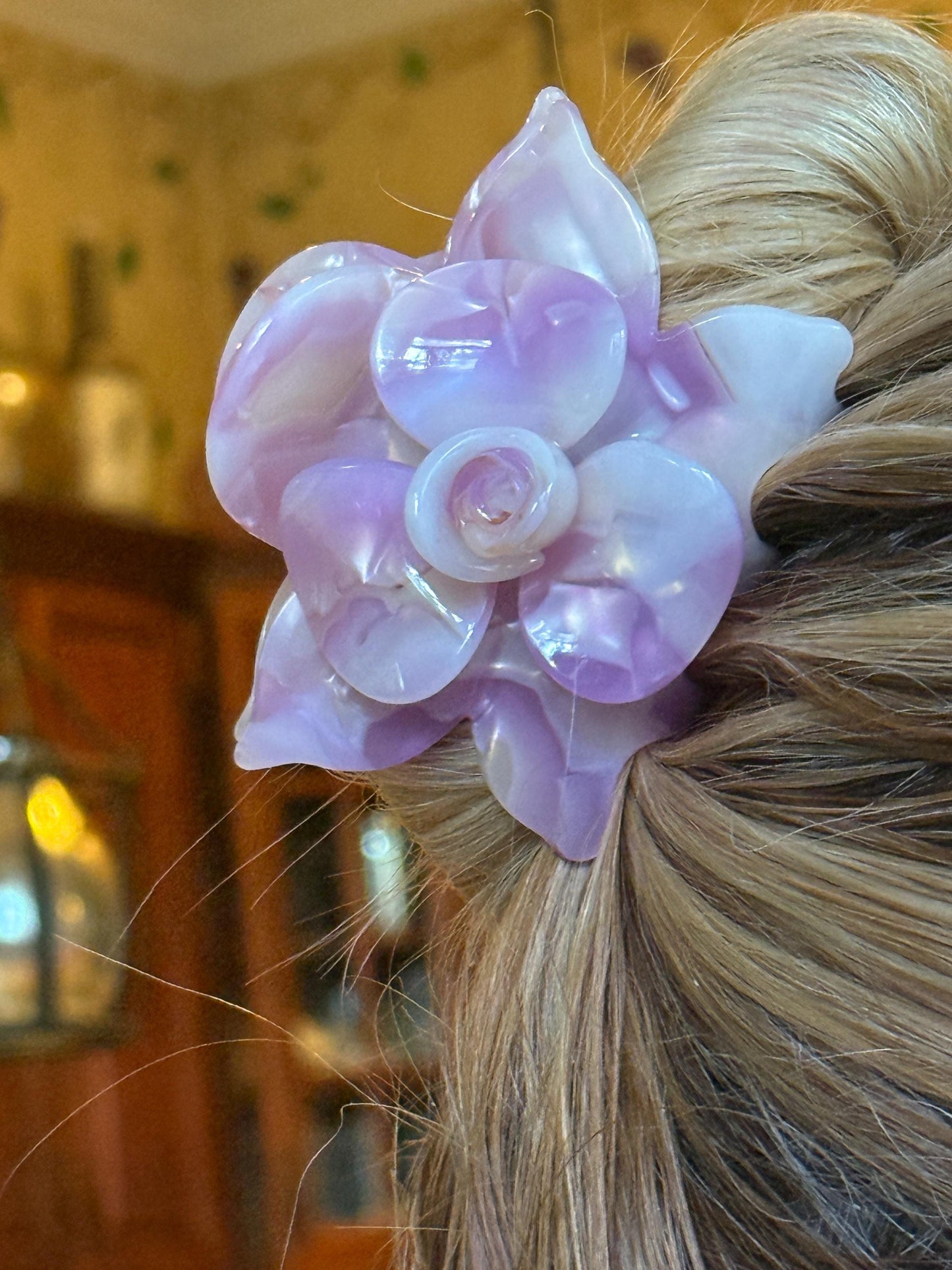 Orchid Hair Claw • Purple Orchid Hair Claw Clip • Wedding Hair Piece • Tropical Orchid Acetate Claw Clip