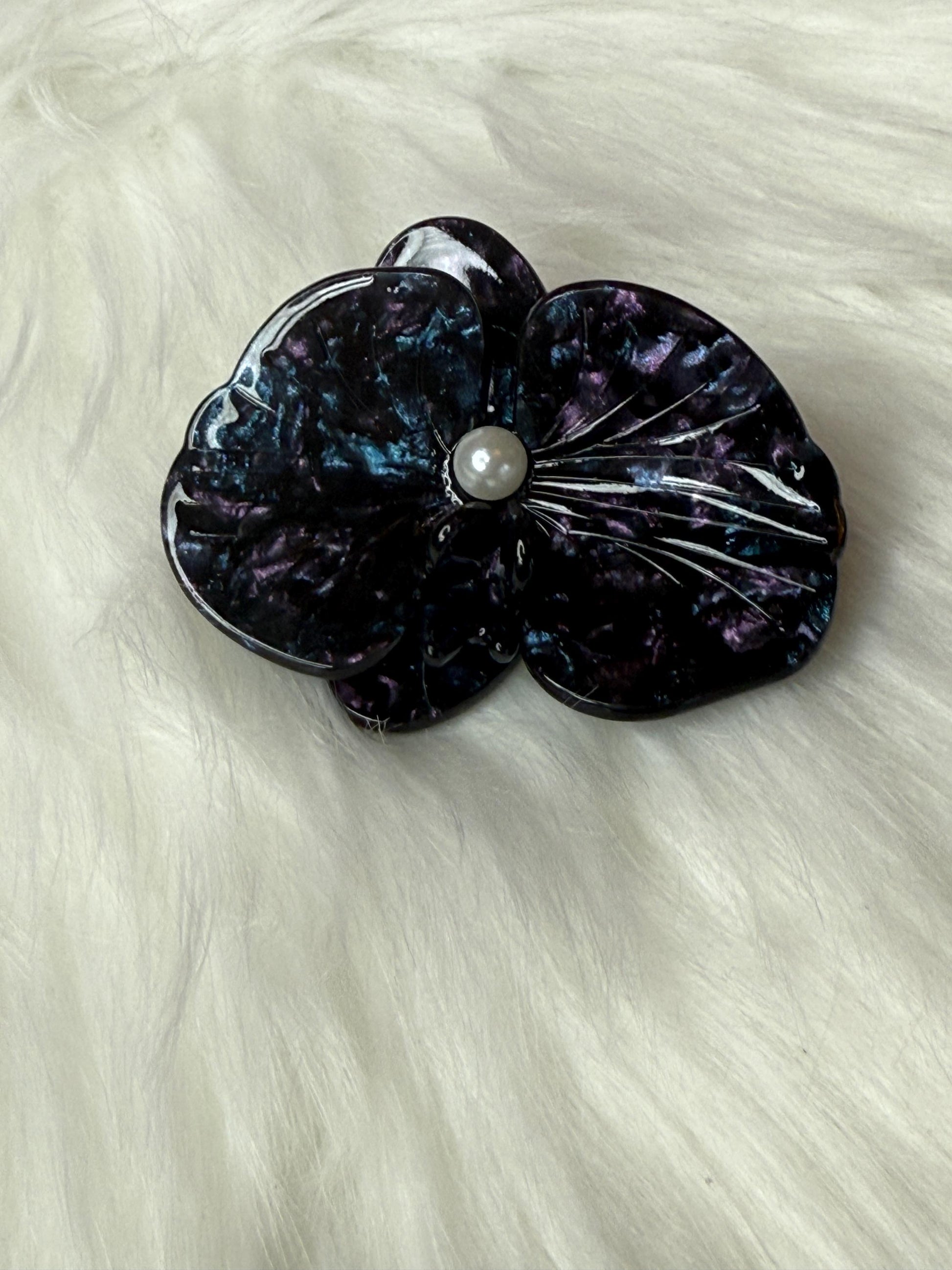 Orchid Hair Barrette • Black Orchid Hair Clip • Wedding Hair Piece • Tropical Clip • Joyeria de Orquídeas