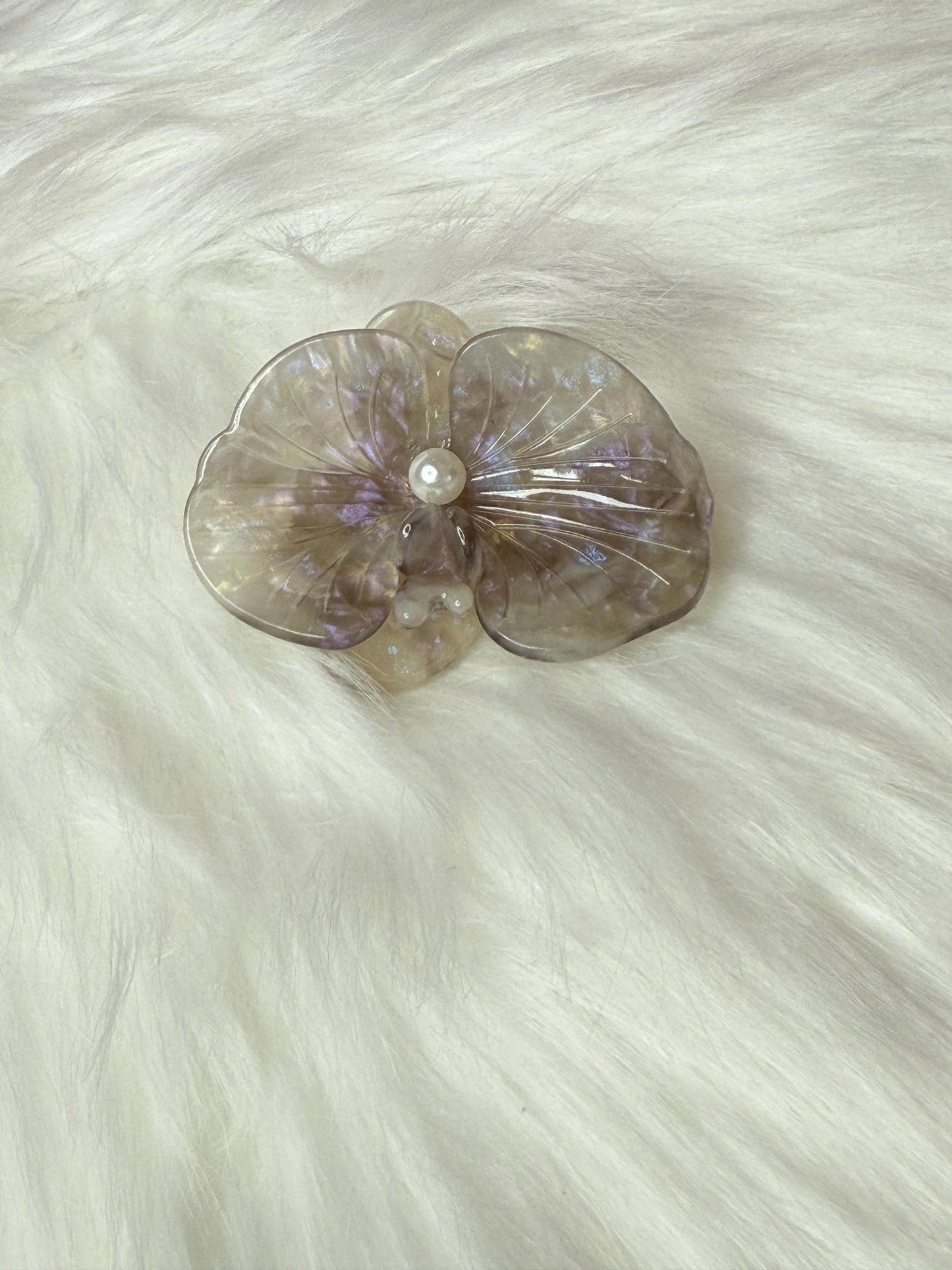 Orchid Hair Barrette • Lavendar Iridescence Orchid Hair Clip • Wedding Hair Piece • Tropical Clip • Joyeria de Orquídeas