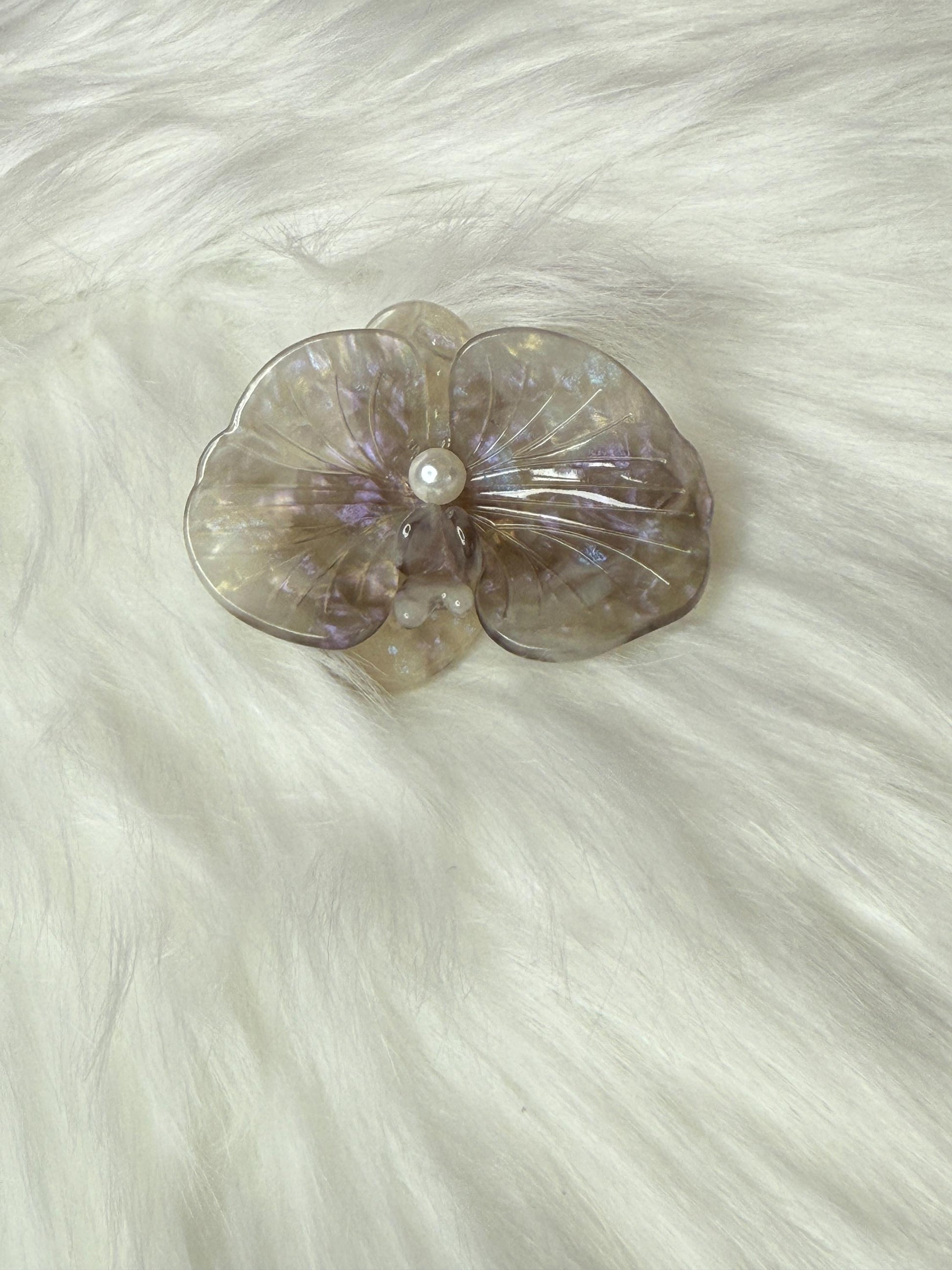 Orchid Hair Barrette • Lavendar Iridescence Orchid Hair Clip • Wedding Hair Piece • Tropical Clip • Joyeria de Orquídeas