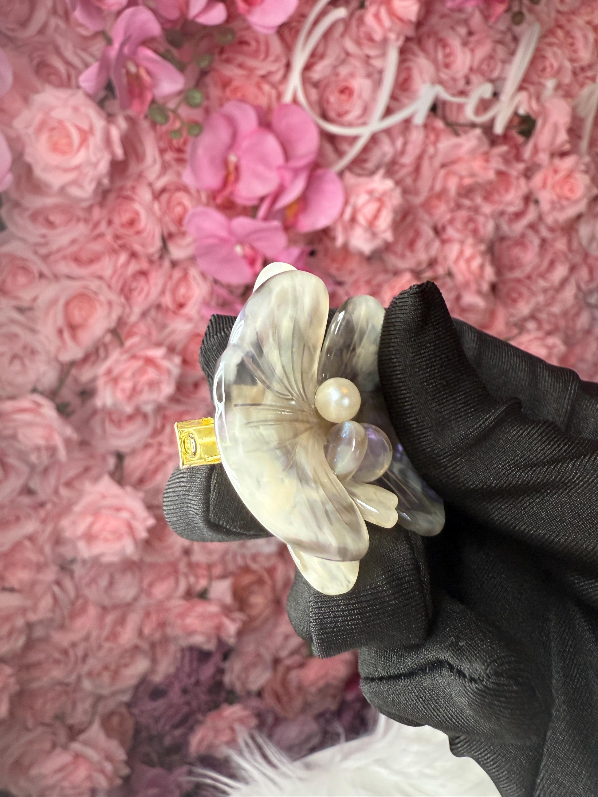 Orchid Hair Barrette • Lavendar Iridescence Orchid Hair Clip • Wedding Hair Piece • Tropical Clip • Joyeria de Orquídeas