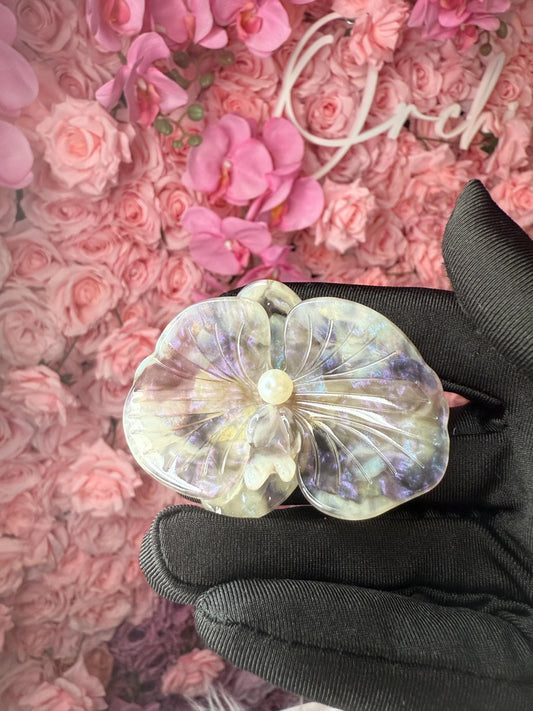 Orchid Hair Barrette • Lavendar Iridescence Orchid Hair Clip • Wedding Hair Piece • Tropical Clip • Joyeria de Orquídeas