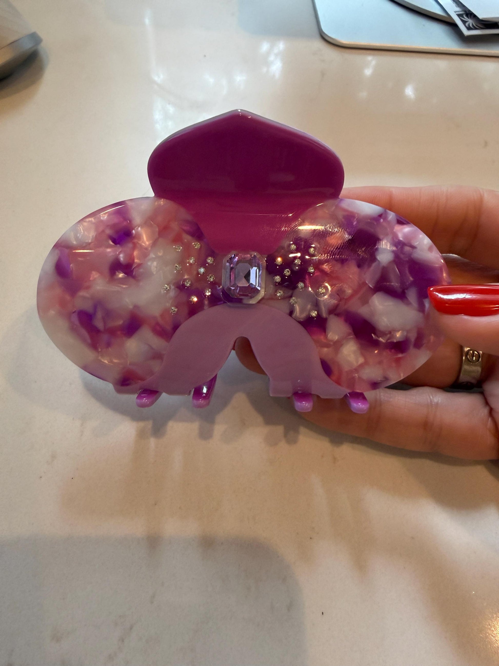 Orchid Hair Claw • Purple Phalaenopsis Orchid Hair Clip • Wedding Hair Accessories • Bride Hair Accessories • Handmade Hair Accessories