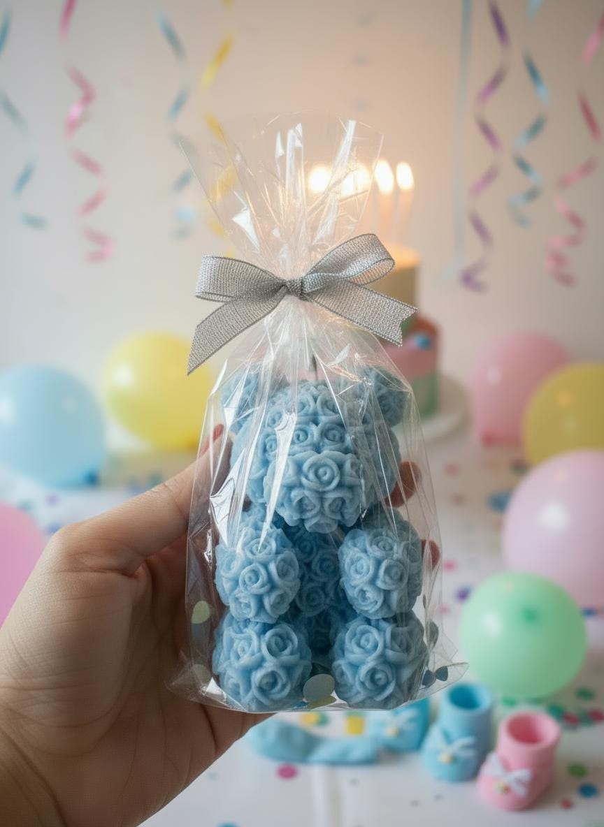 Blue Teddy Bear Soy Candle Orchid & Sea Salt Scented Decor