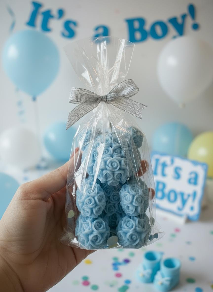 Blue Teddy Bear Soy Candle Orchid & Sea Salt Scented Decor