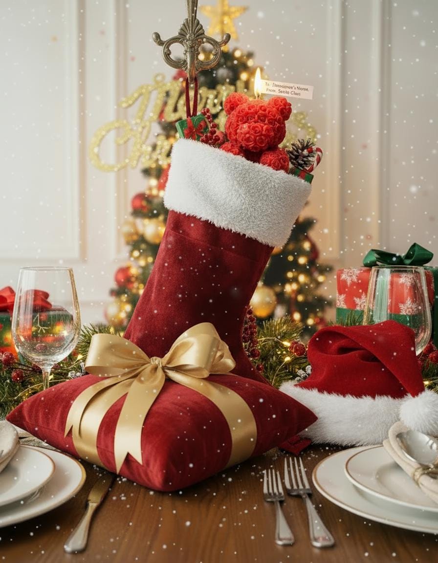 Red Teddy Bear Soy Candle Orchid & Sea Salt Scented Decor