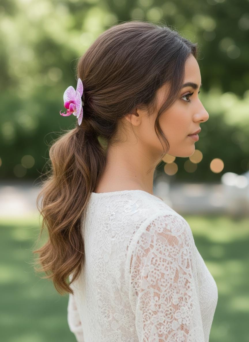 Phalaenopsis Spotted Pink Orchid Flower Hair Clip • Handmade Orchid Hair Clip • Realistic Flower for Hair or Gift • Orchid Flower Barrette