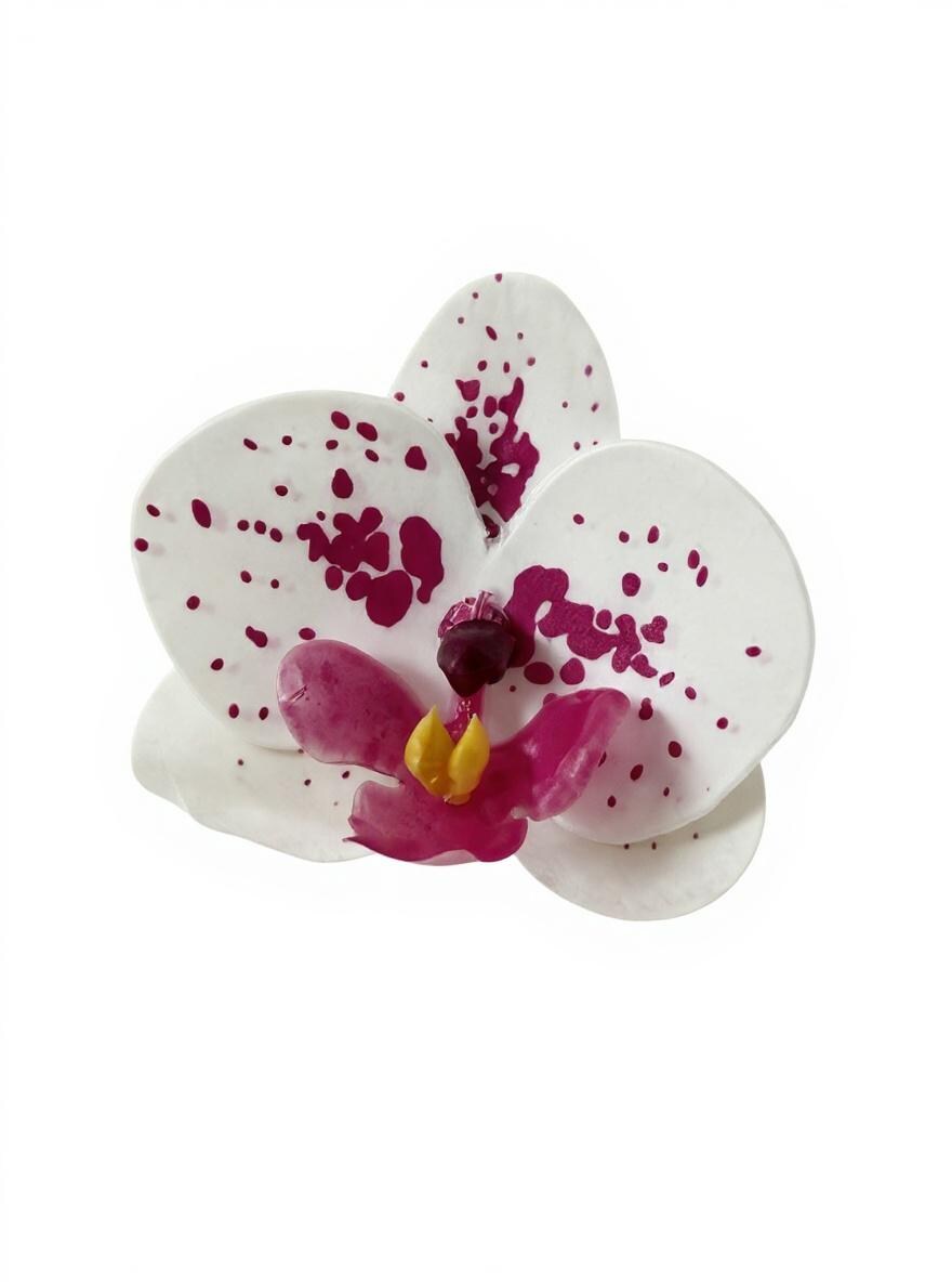 Phalaenopsis Spotted White Orchid Flower Hair Clip • Handmade Orchid Hair Clip • Realistic Flower for Hair or Gift • Orchid Flower Barrette