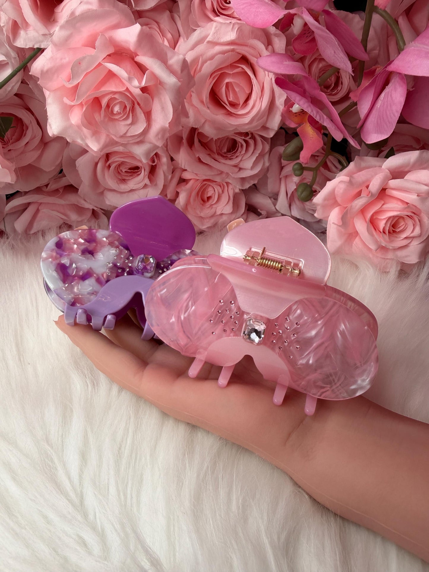 Orchid Hair Claw • Purple Phalaenopsis Orchid Hair Clip • Wedding Hair Accessories • Bride Hair Accessories • Handmade Hair Accessories