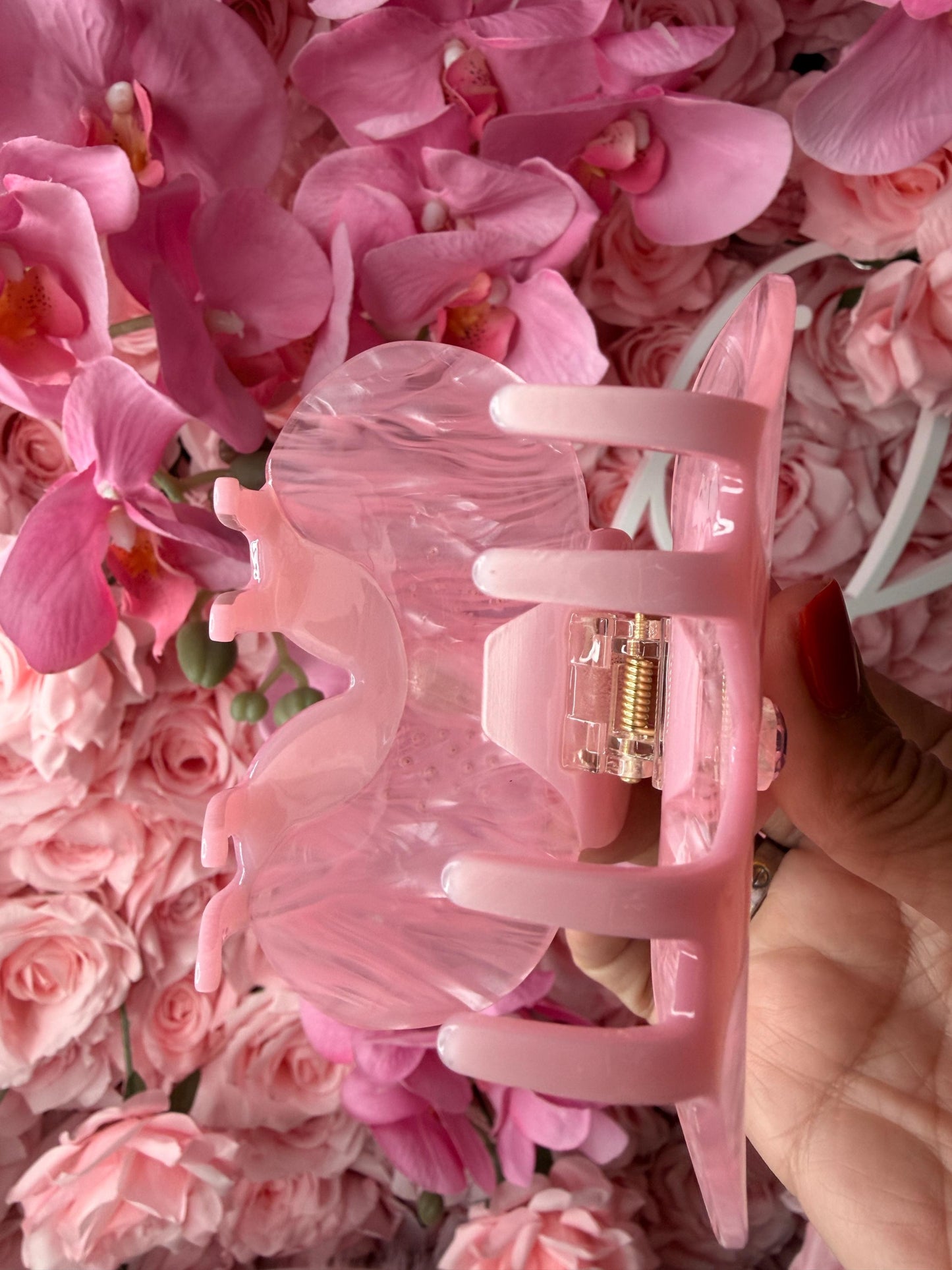 Orchid Hair Claw • Pink Phalaenopsis Orchid Hair Clip • Wedding Hair Accessories • Bride Hair Accessories • Handmade Hair Accessories