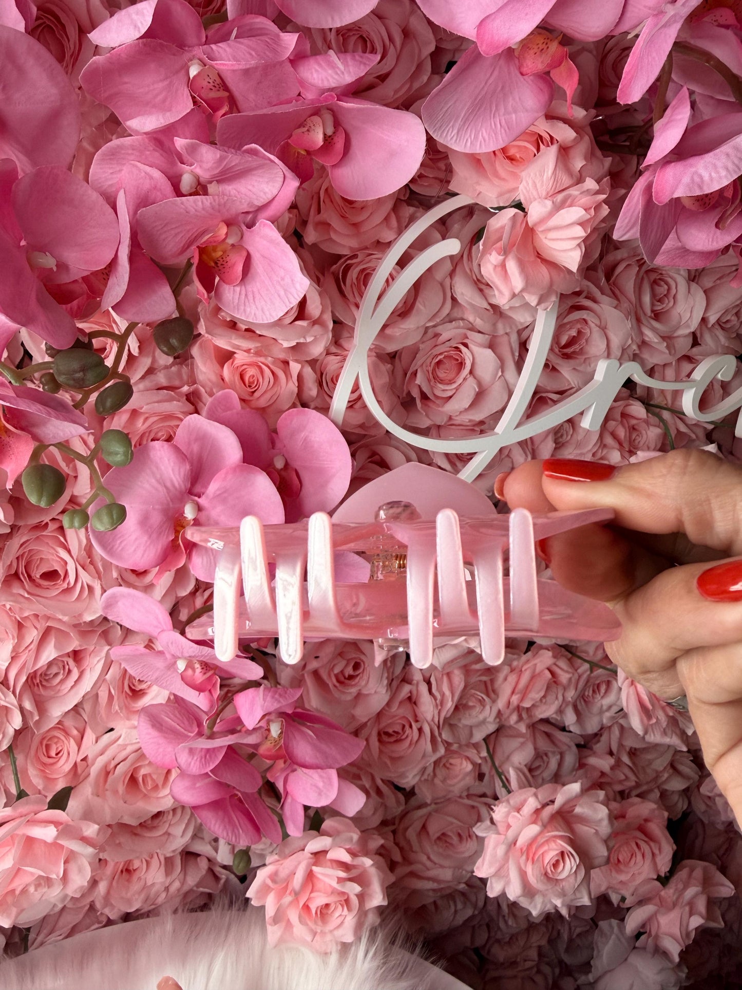 Orchid Hair Claw • Pink Phalaenopsis Orchid Hair Clip • Wedding Hair Accessories • Bride Hair Accessories • Handmade Hair Accessories