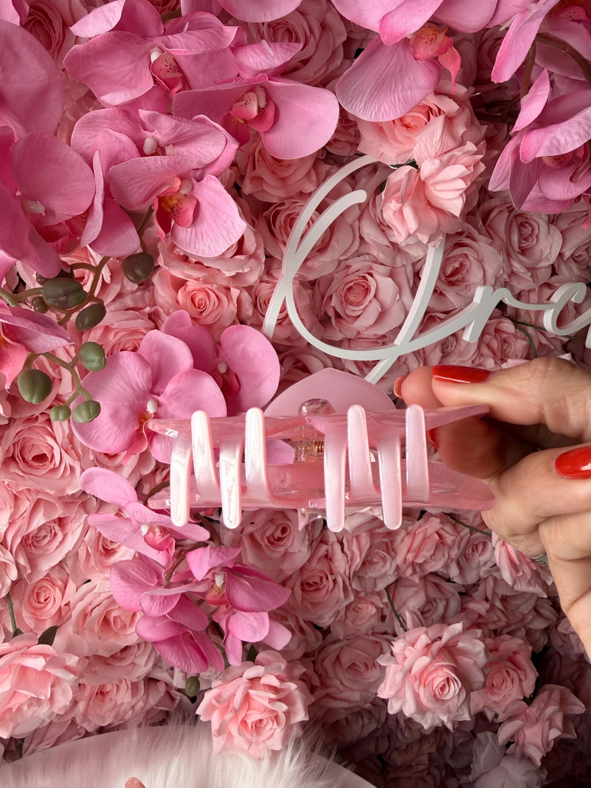 Orchid Hair Claw • Pink Phalaenopsis Orchid Hair Clip • Wedding Hair Accessories • Bride Hair Accessories • Handmade Hair Accessories