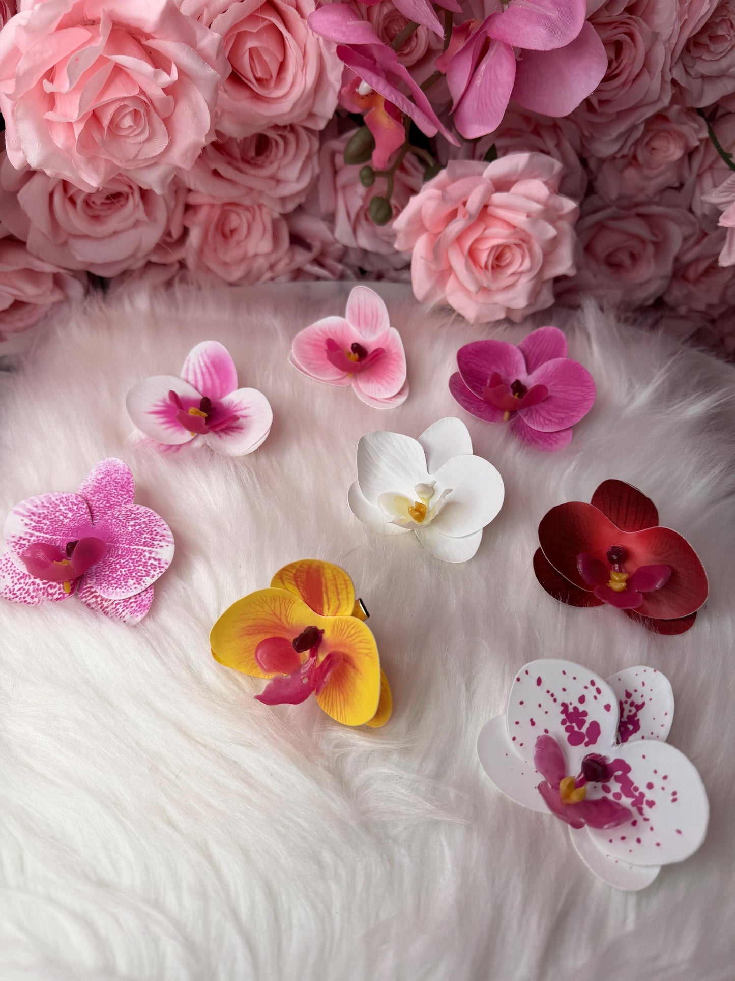 Phalaenopsis Pink Orchid Hair Clip • Realistic Tropical Flower • Handmade Hair Accessory • Tropical Wedding Gift