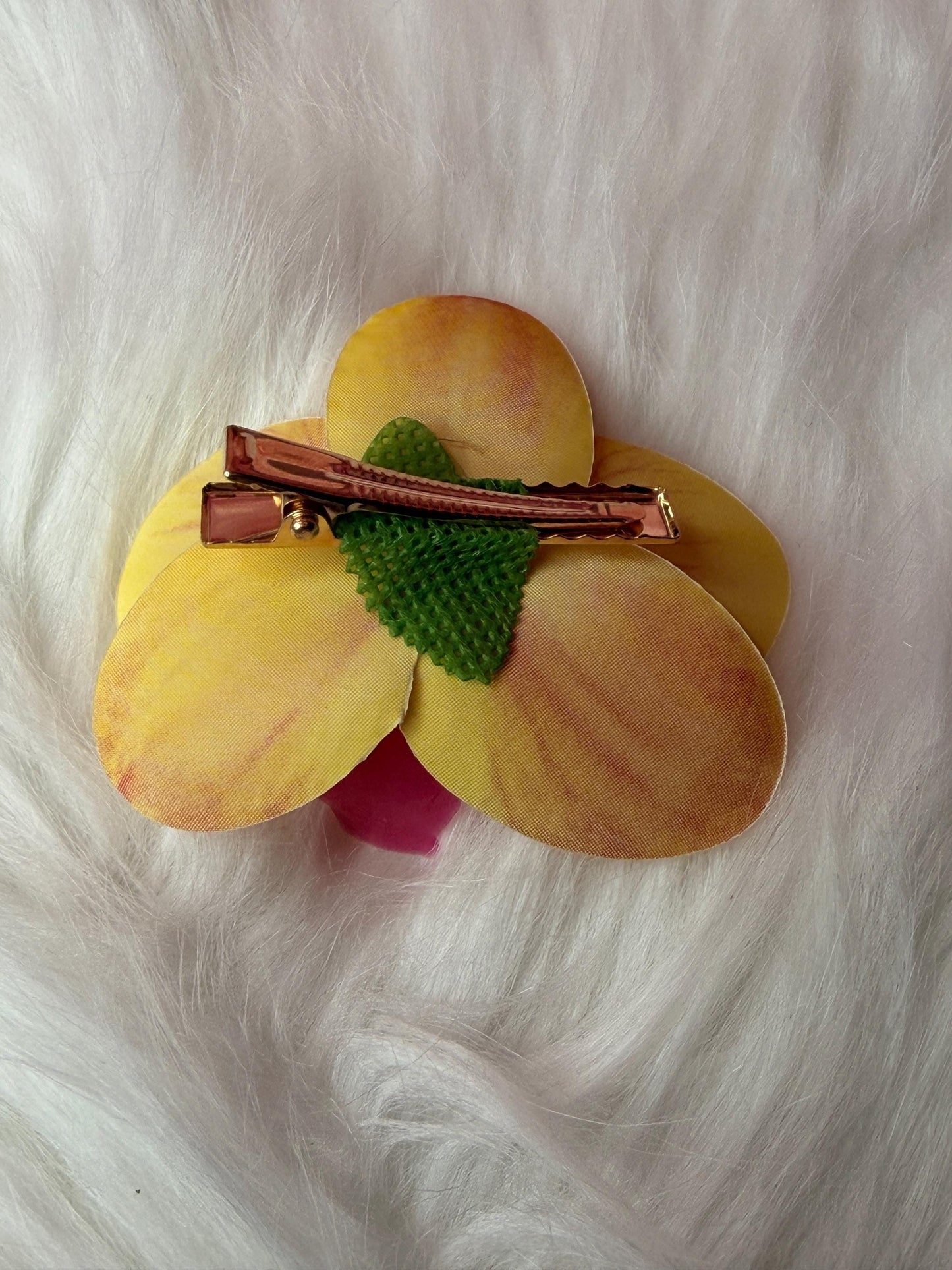 Phalaenopsis Yellow Orchid Flower Hair Clip • Handmade Orchid Hair Clip • Realistic Flower for Hair or Gift • Orchid Flower Barrette