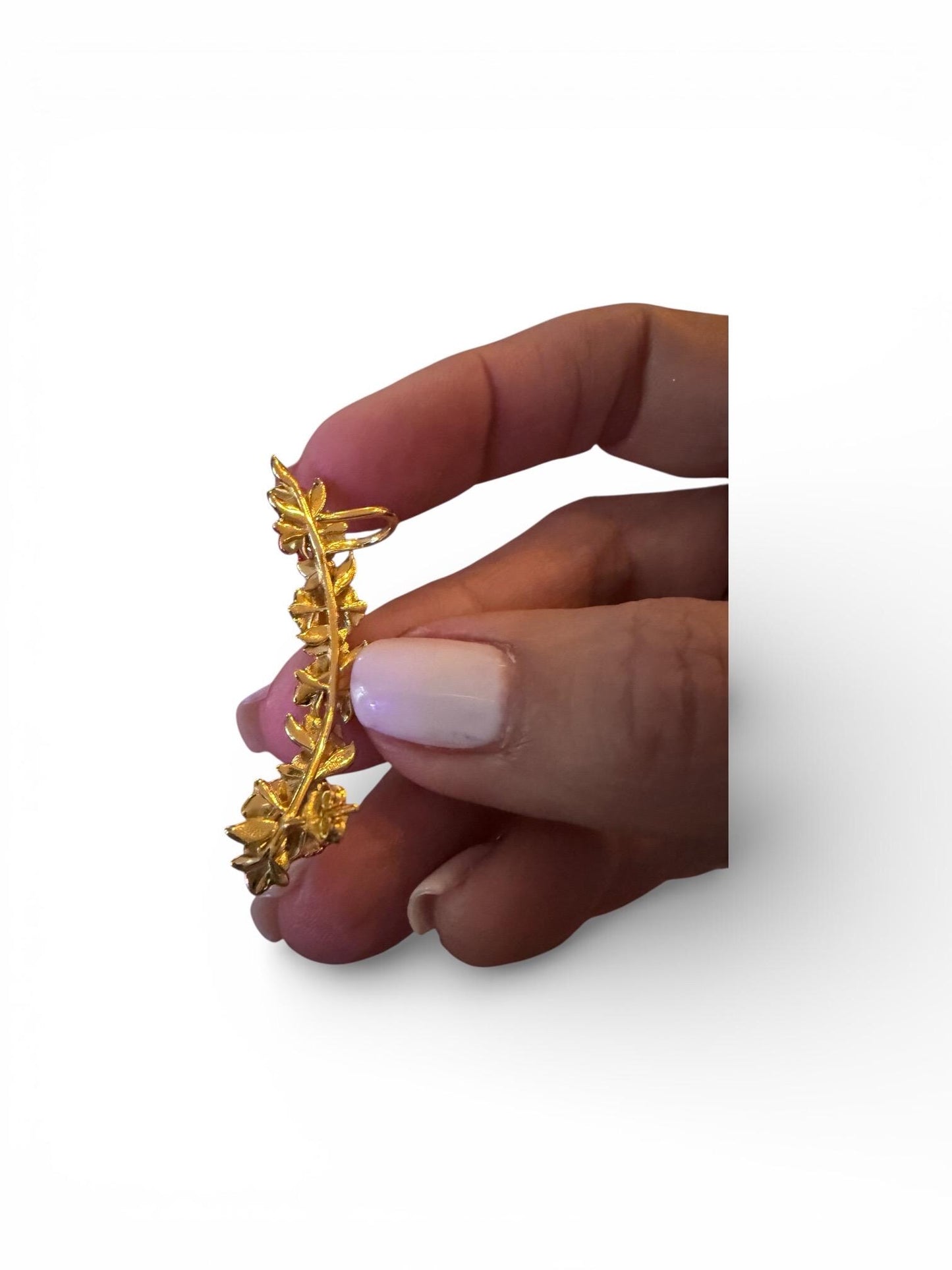 Orchid Medley Ear Cuff Stud: Cattleya Flower Earring Wrap- Orchid Fleur Collection