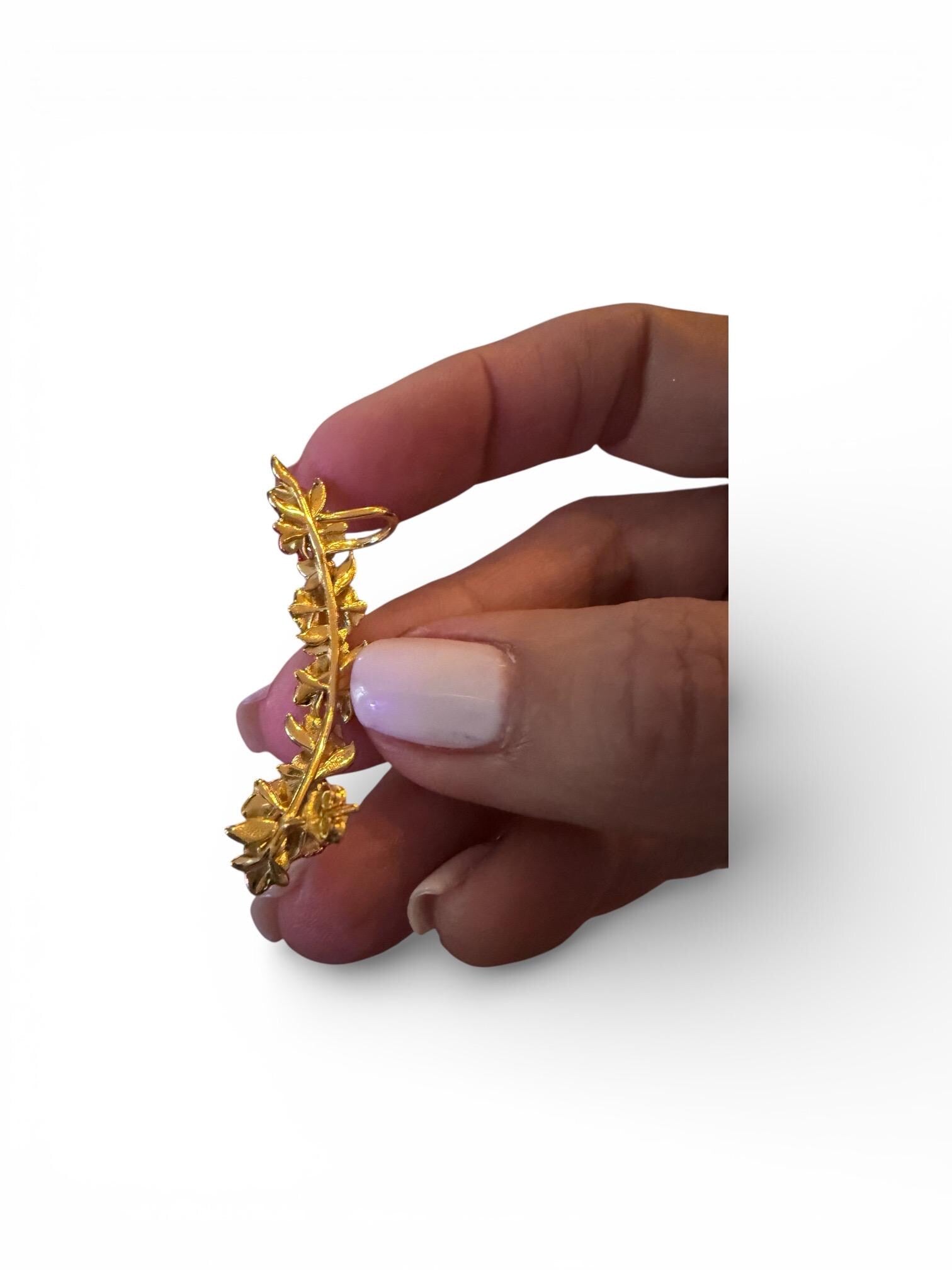 Orchid Medley Ear Cuff Stud: Cattleya Flower Earring Wrap- Orchid Fleur Collection