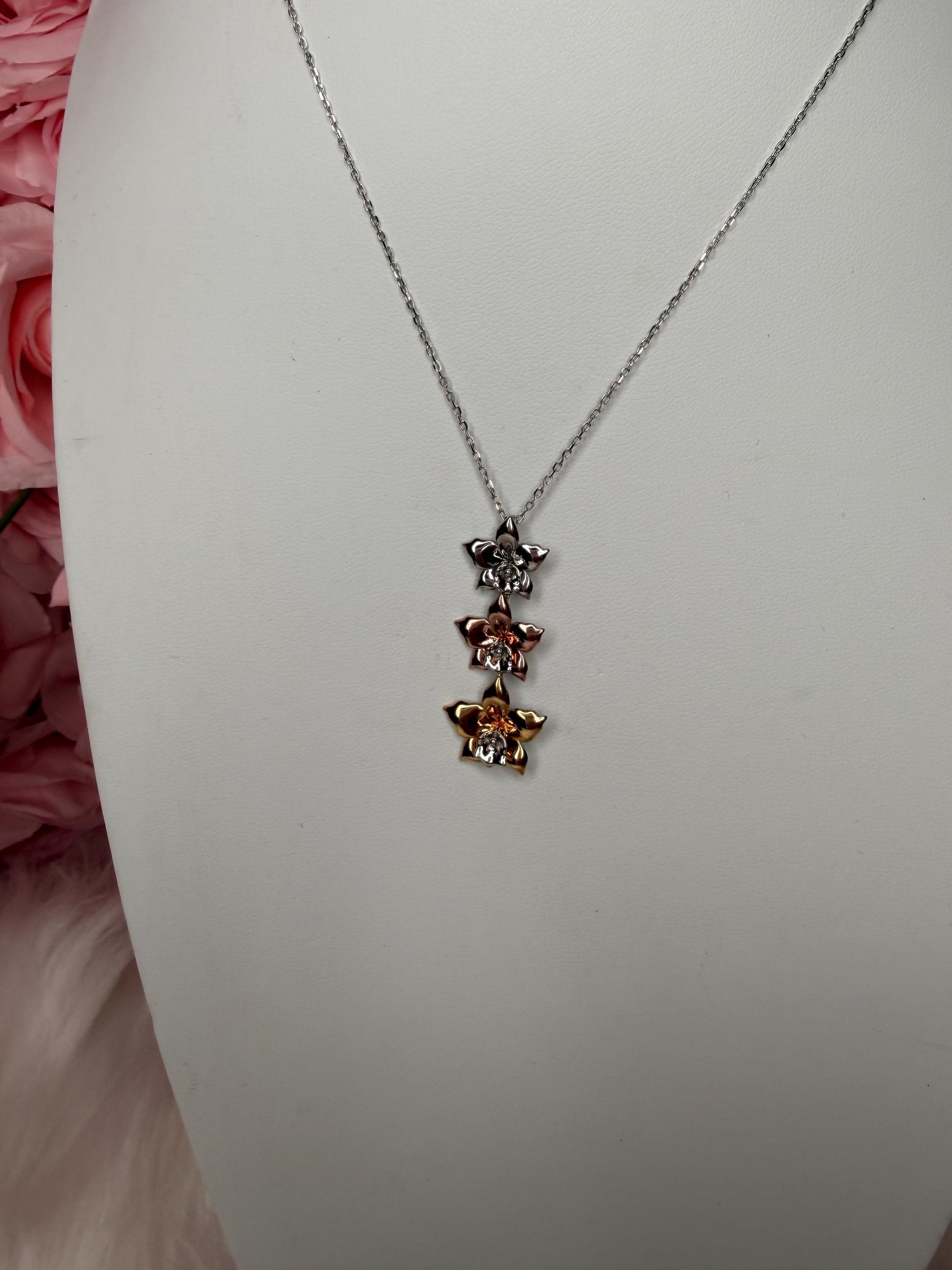 Aloha Cascading Orchid Jewelry Necklace