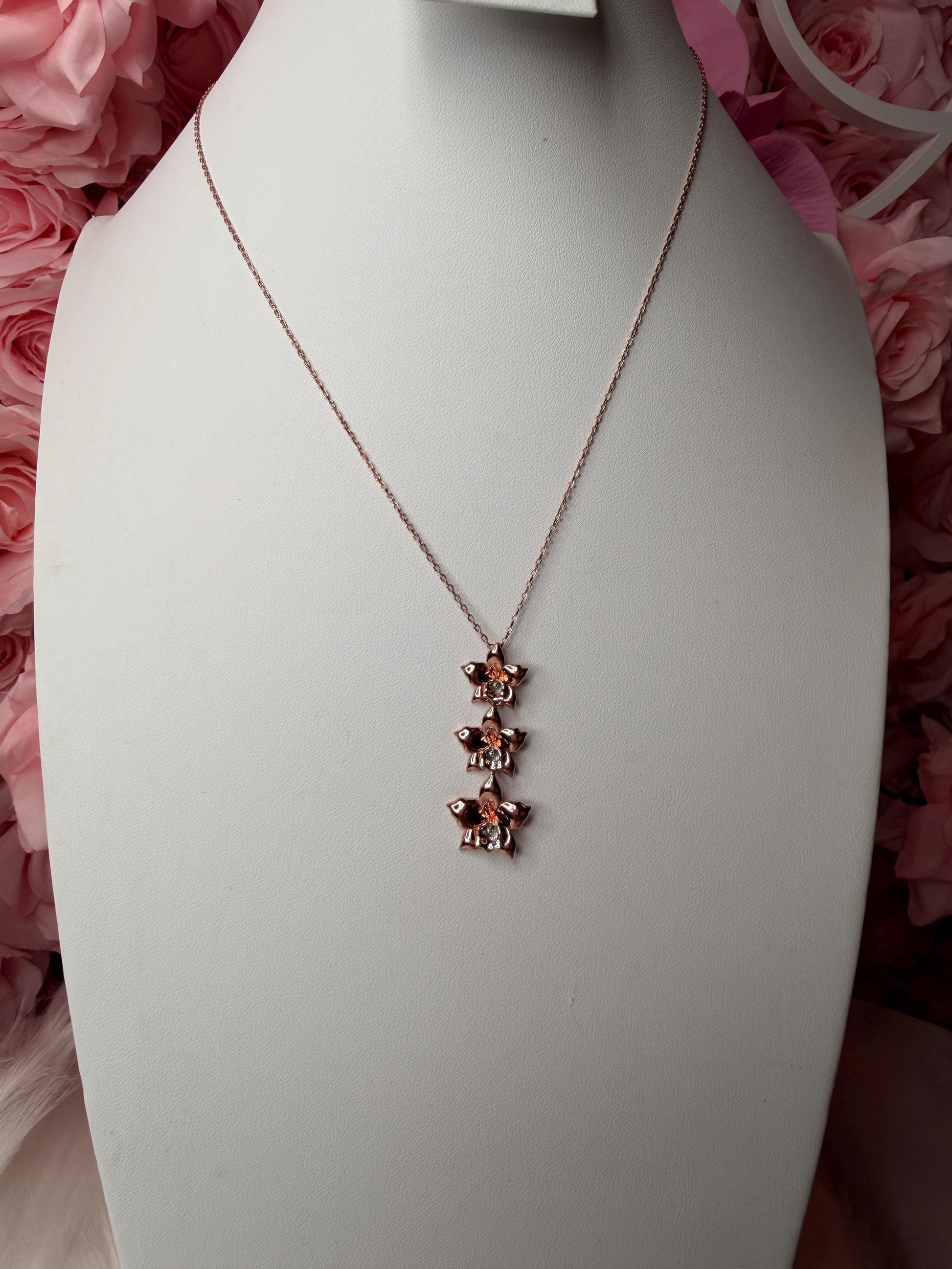 Aloha Cascading Orchid Jewelry Necklace