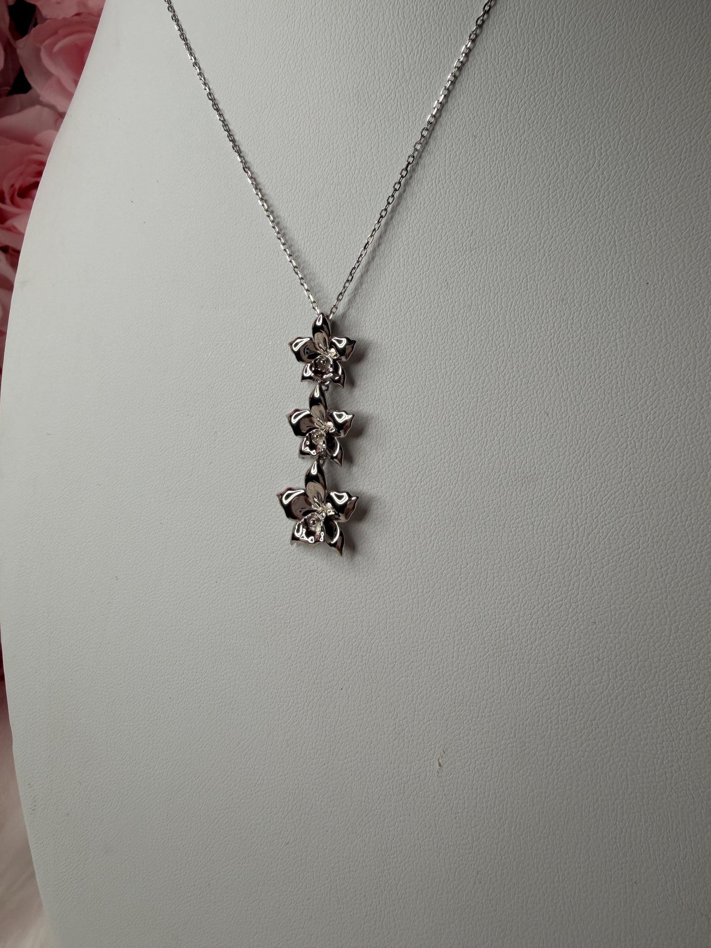 Aloha Cascading Orchid Jewelry Necklace