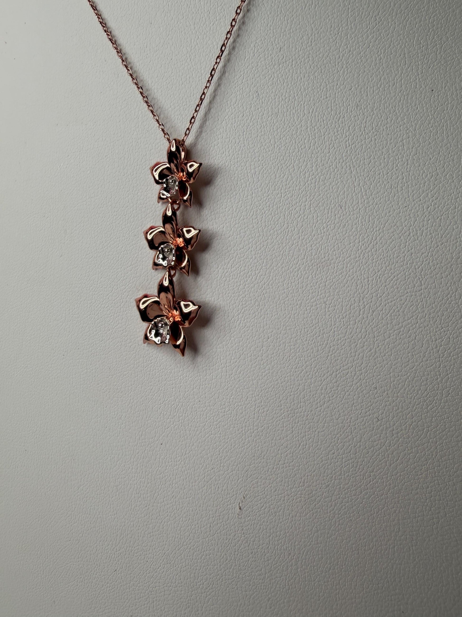 Aloha Cascading Orchid Jewelry Necklace