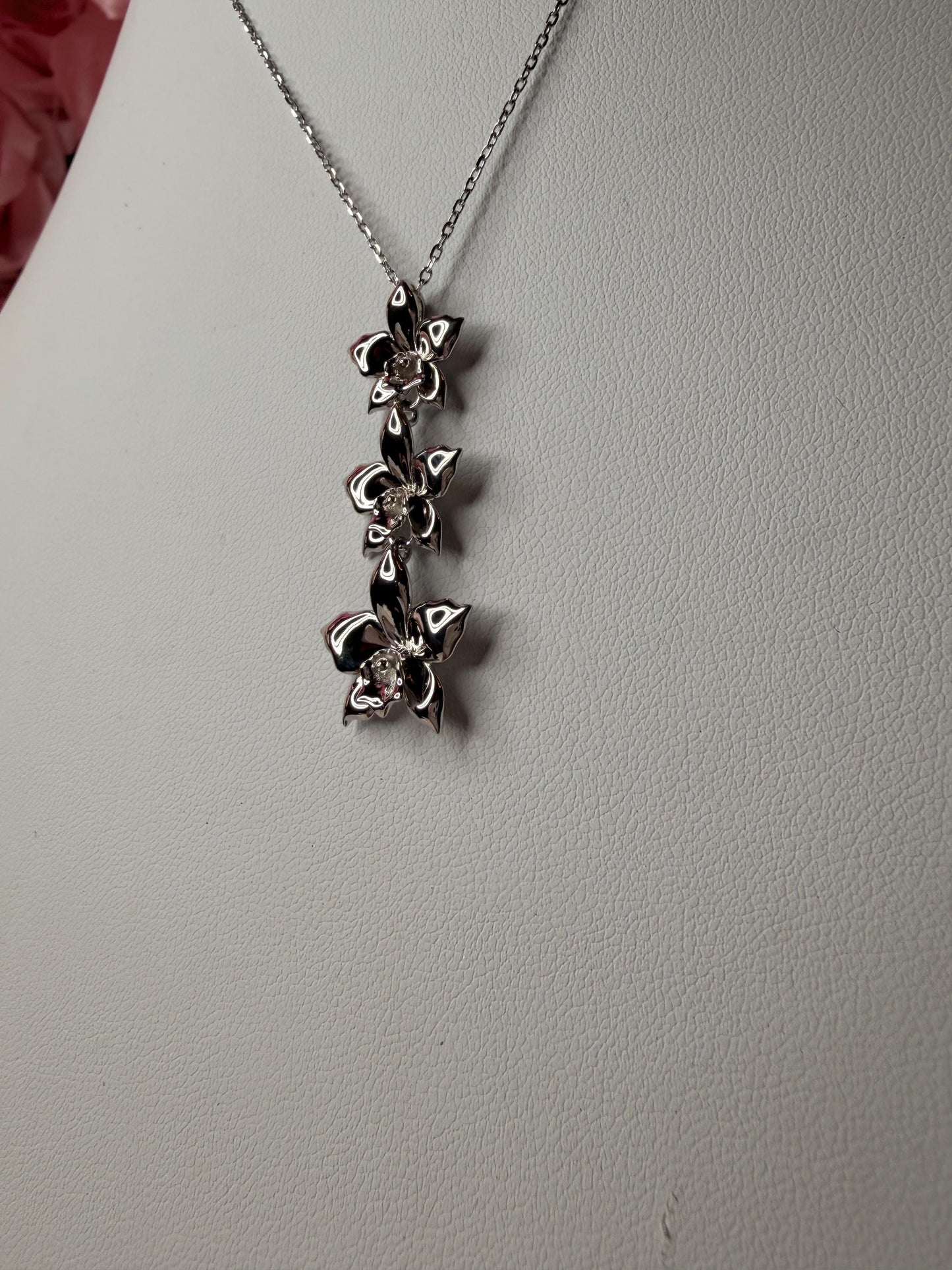 Aloha Cascading Orchid Jewelry Necklace