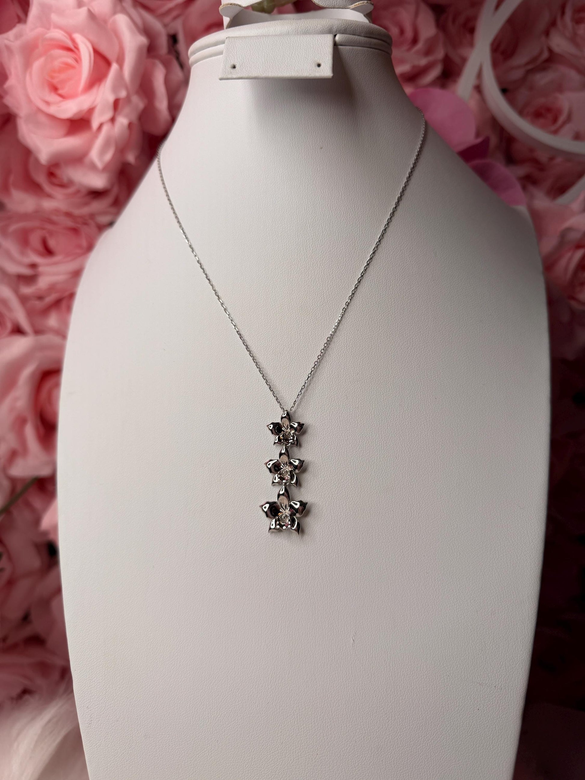 Aloha Cascading Orchid Jewelry Necklace