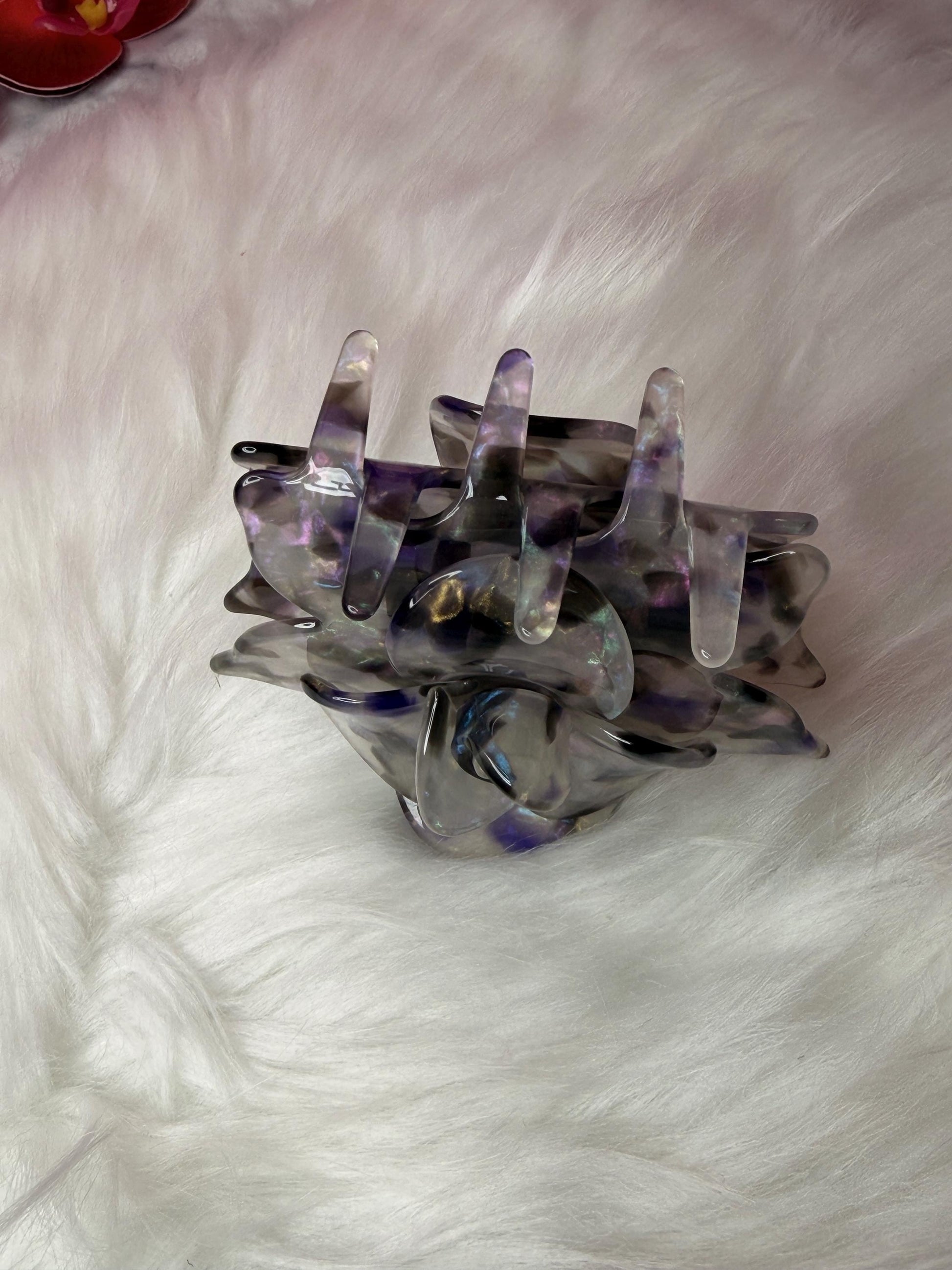 Galaxy Large Orchid Hair Claw Clip: Pink Hair Accessories, Handmade Hair Accessories