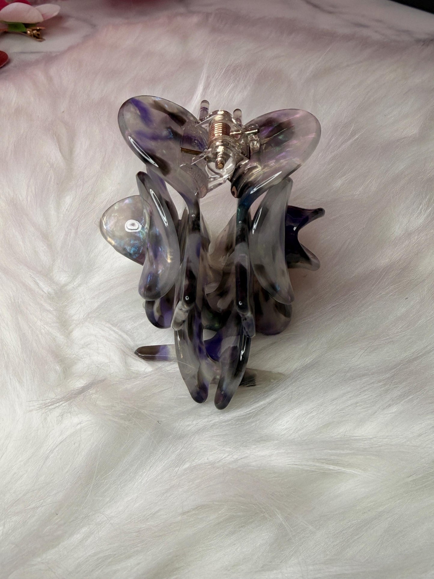 Galaxy Large Orchid Hair Claw Clip: Pink Hair Accessories, Handmade Hair Accessories