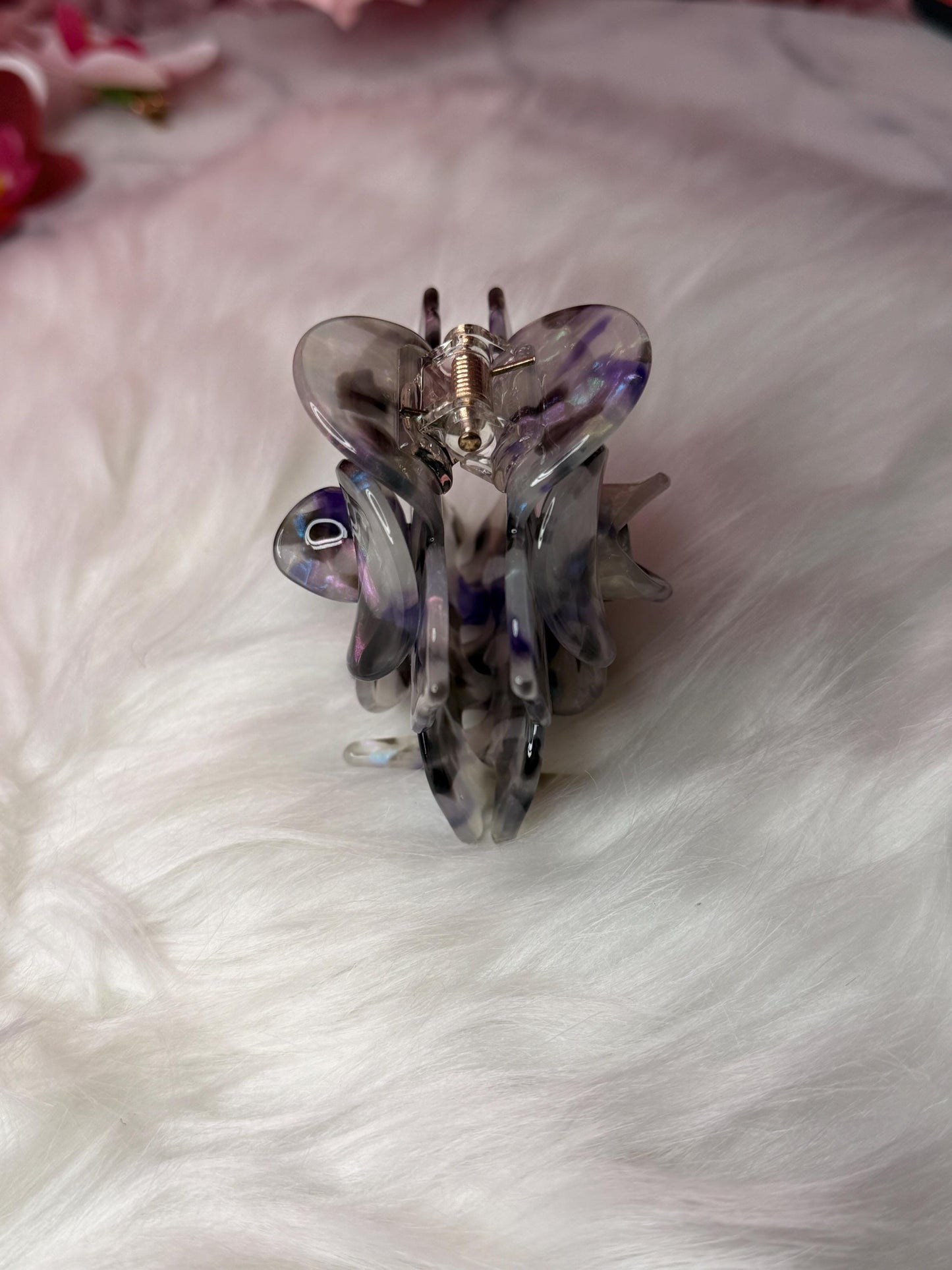 Galaxy Large Orchid Hair Claw Clip: Pink Hair Accessories, Handmade Hair Accessories